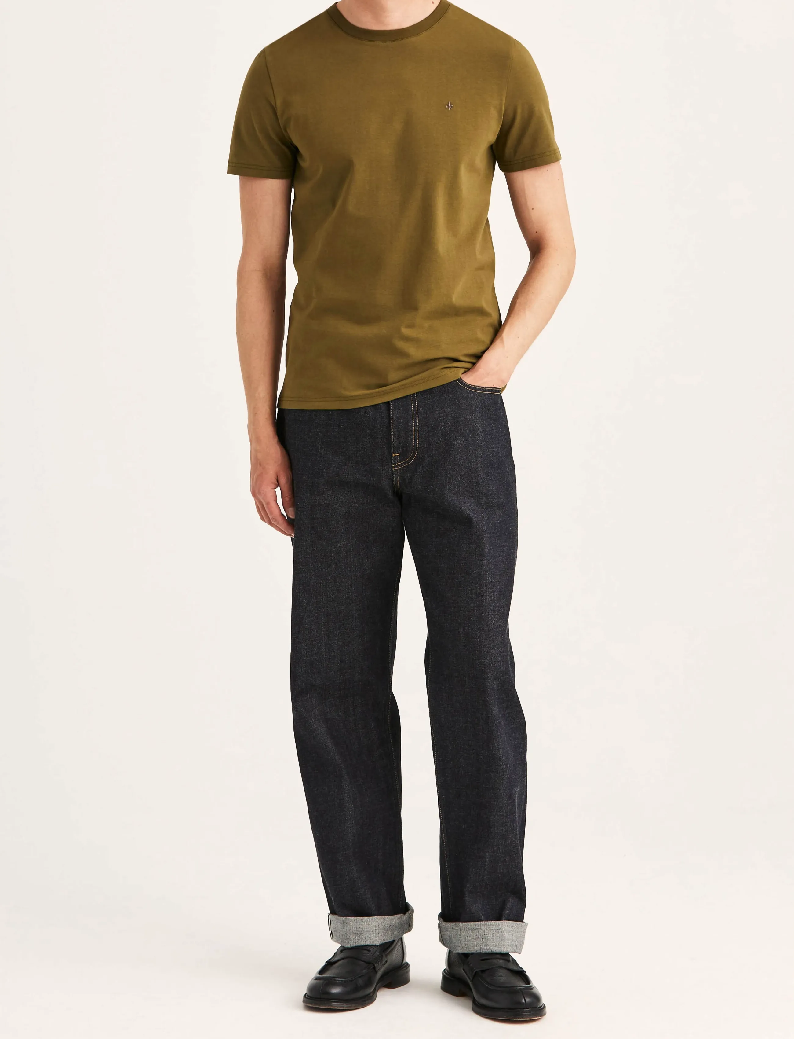 Morris - James Tee - short-sleeved t-shirts - olive - 3