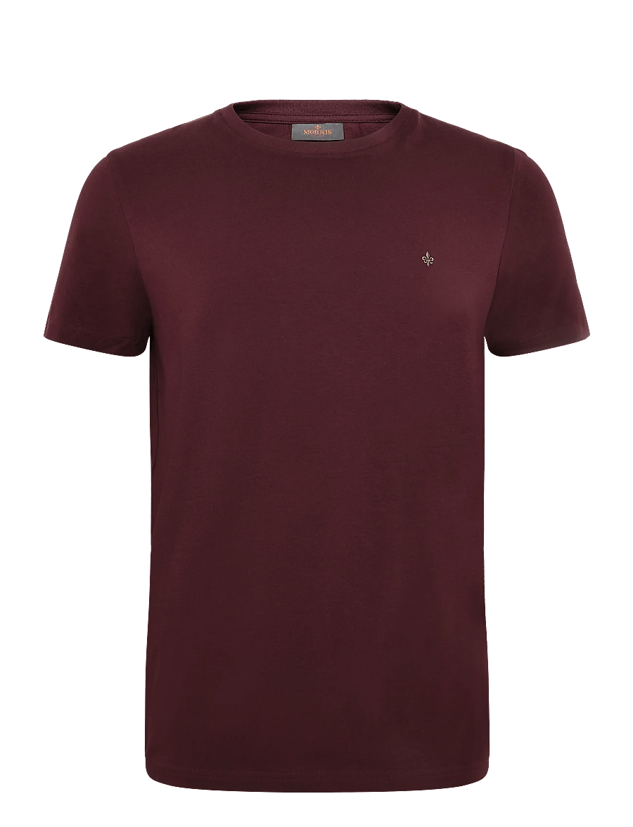 Morris - James Tee - kortärmade t-shirts - wine red - 1