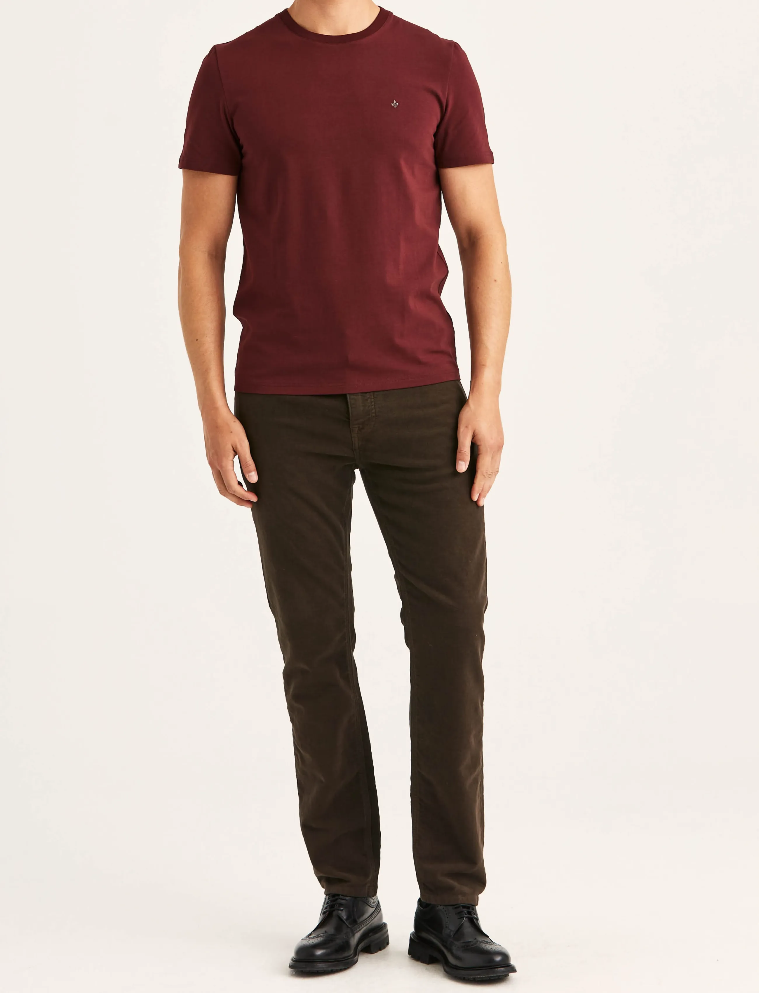 Morris - James Tee - kortärmade t-shirts - wine red - 3