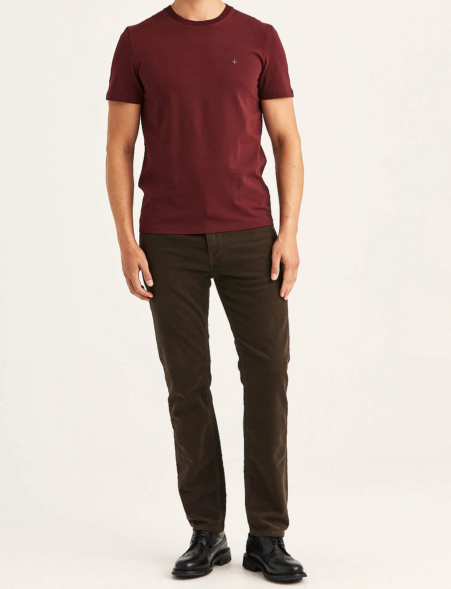 Morris - James Tee - kortärmade t-shirts - wine red - 3
