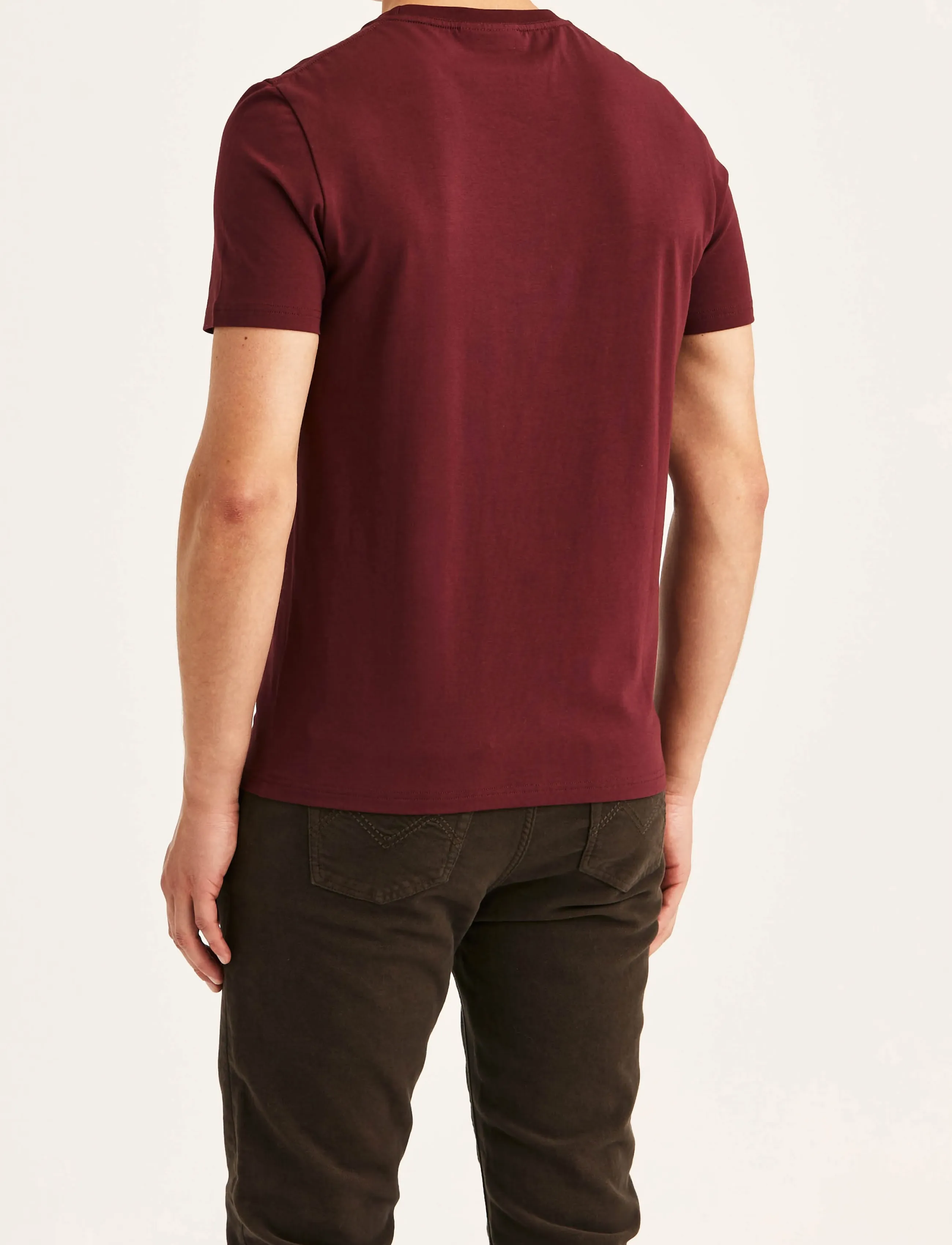 Morris - James Tee - kortärmade t-shirts - wine red - 4