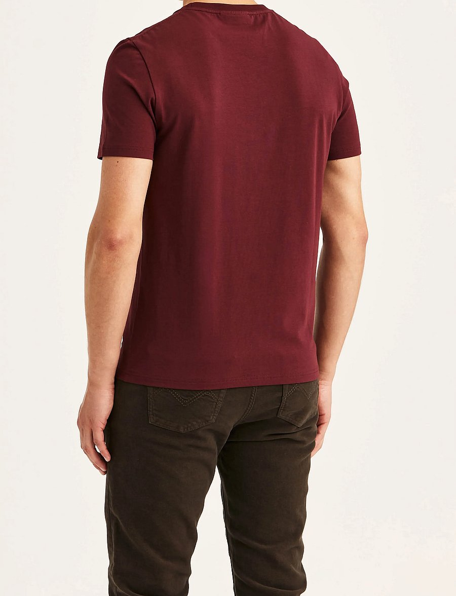 Morris - James Tee - kortärmade t-shirts - wine red - 4