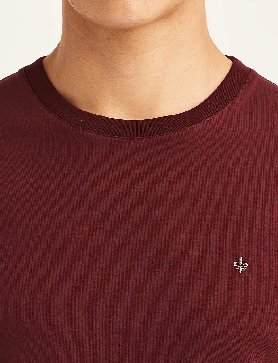 Morris - James Tee - kortärmade t-shirts - wine red - 5