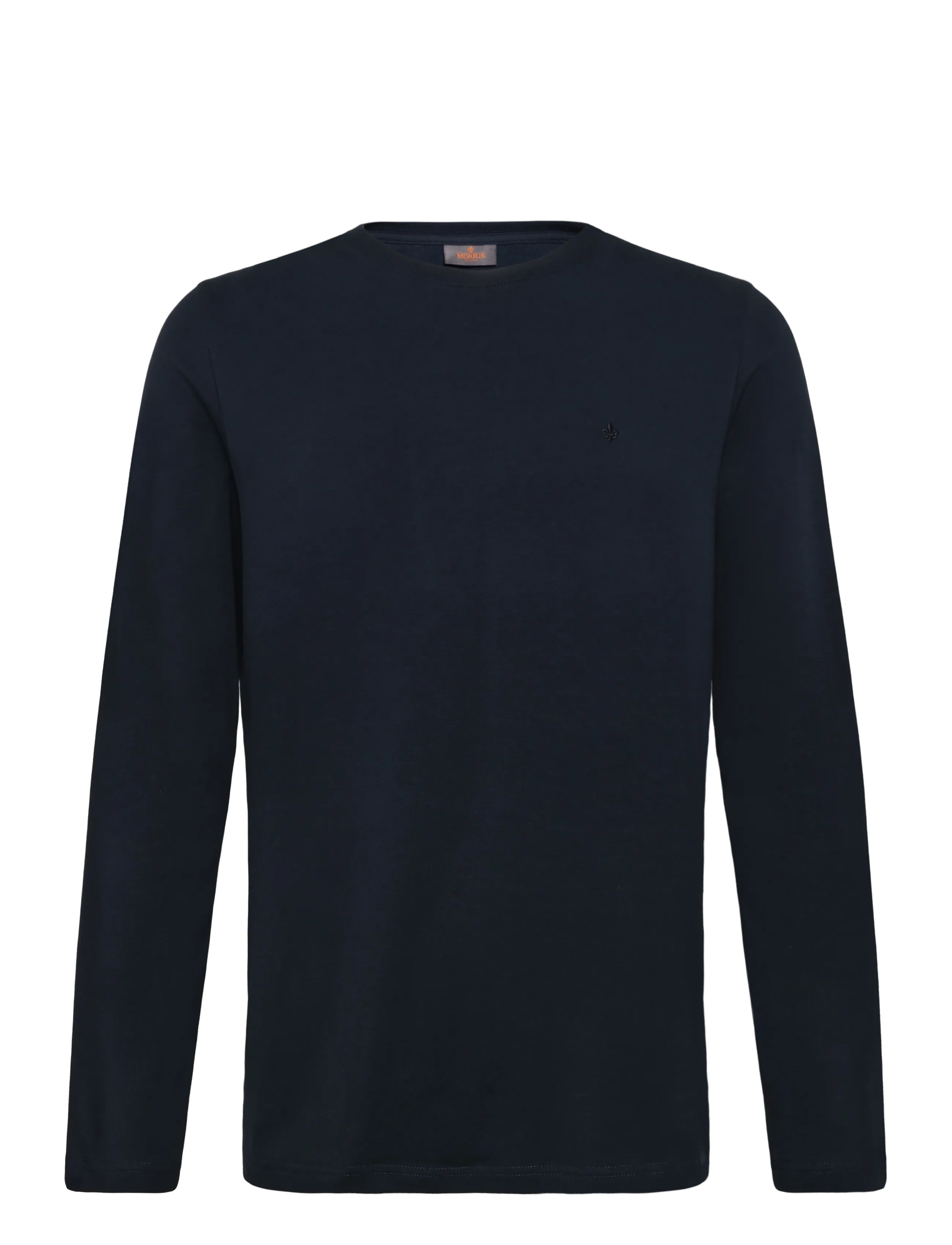 Morris - James Stretch LS Crew Neck T-Shirt - long-sleeved t-shirts - old blue - 1