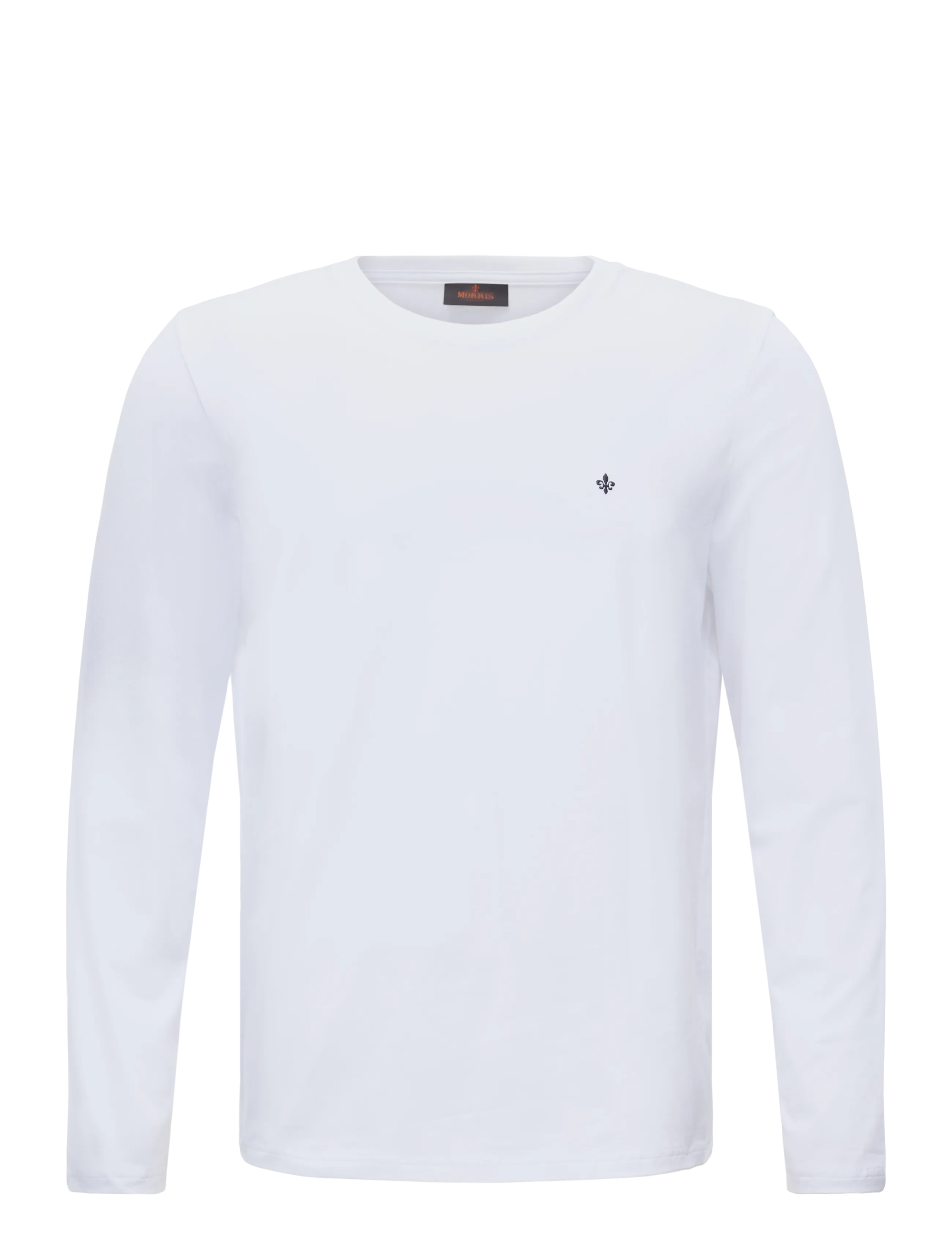 Morris - James Stretch LS Crew Neck T-Shirt - white - 1
