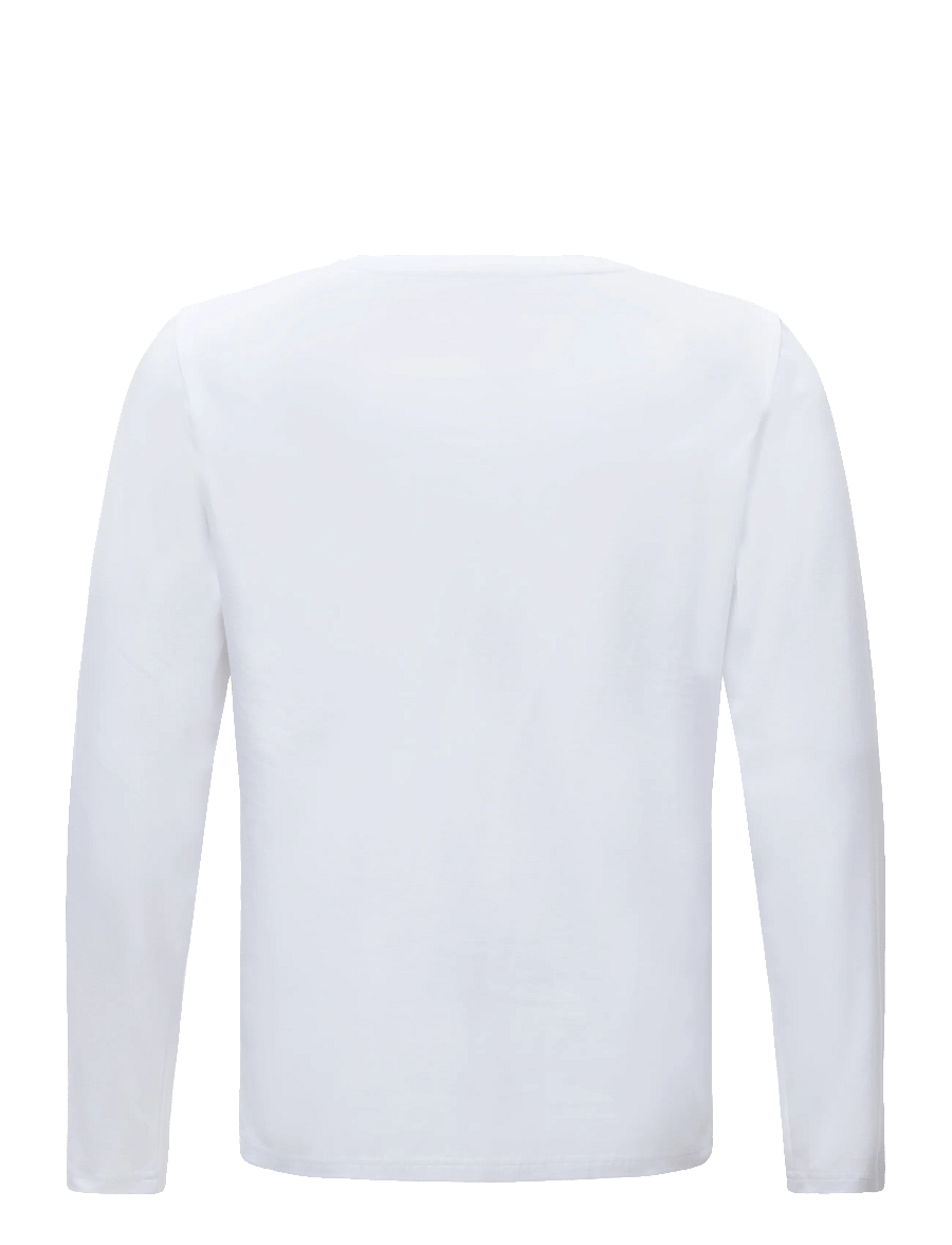 Morris - James Stretch LS Crew Neck T-Shirt - pikkade varrukatega t-särgid - white - 2
