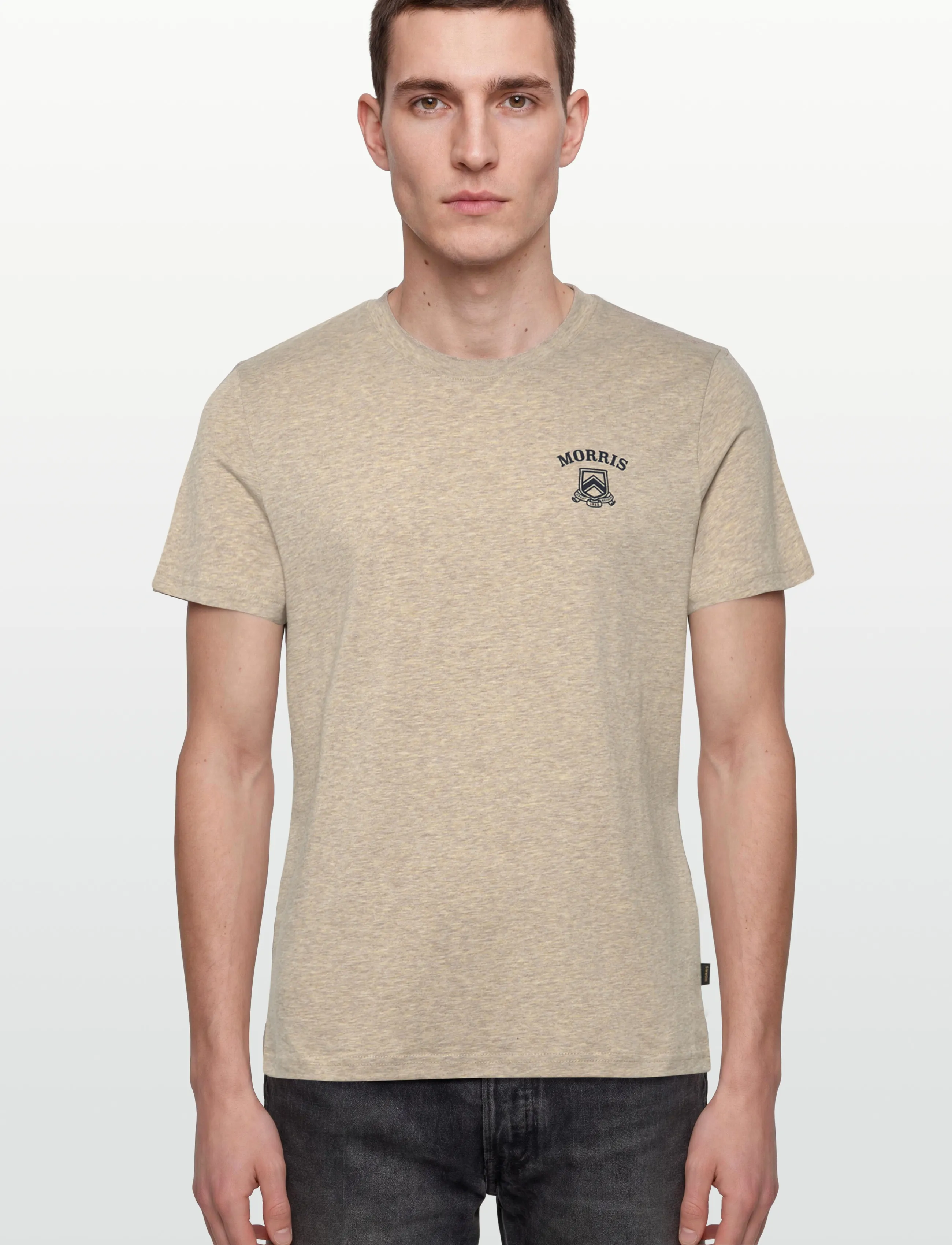 Morris - Morris Jersey Tee - kortärmade t-shirts - khaki - 3