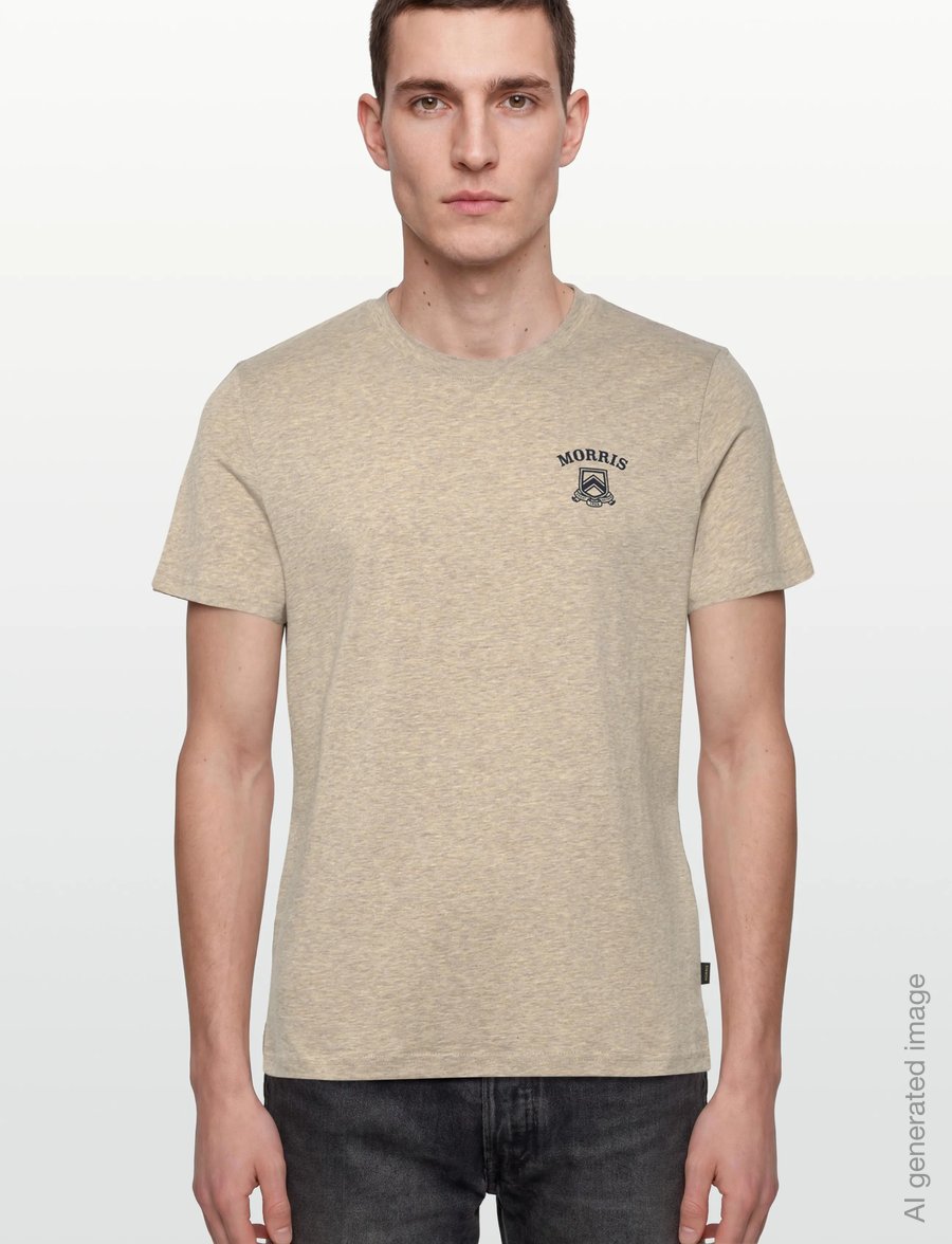 Morris - Morris Jersey Tee - lühikeste varrukatega t-särgid - khaki - 3