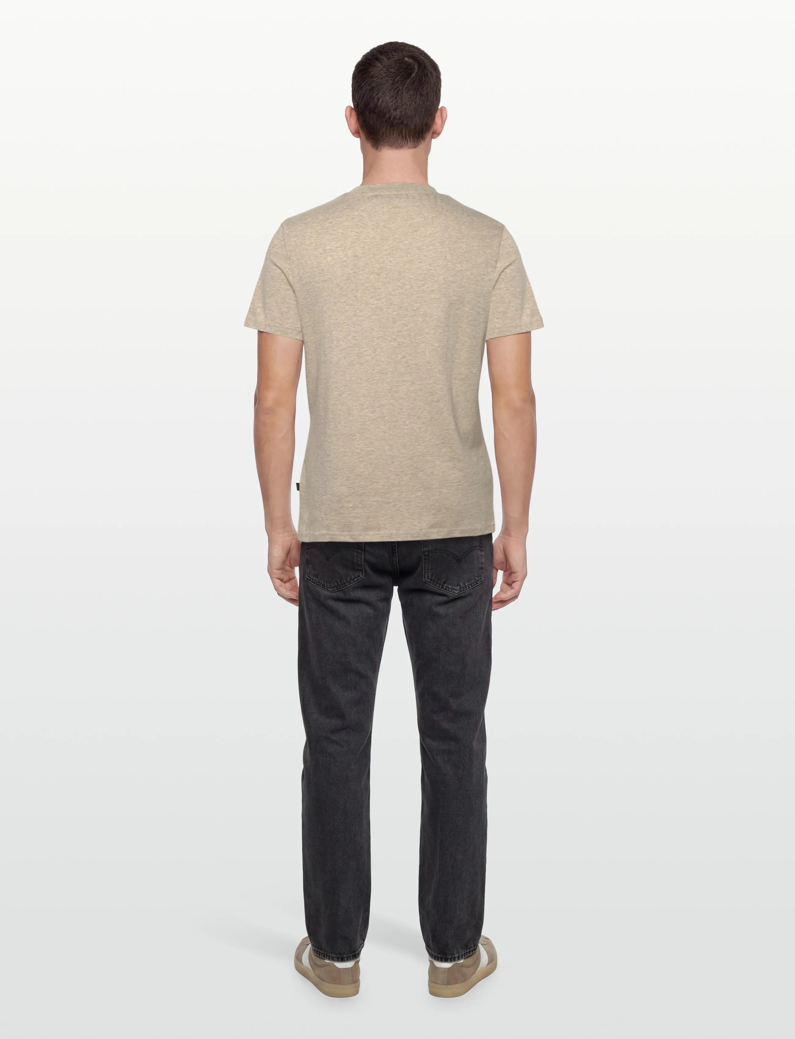 Morris - Morris Jersey Tee - kortärmade t-shirts - khaki - 4