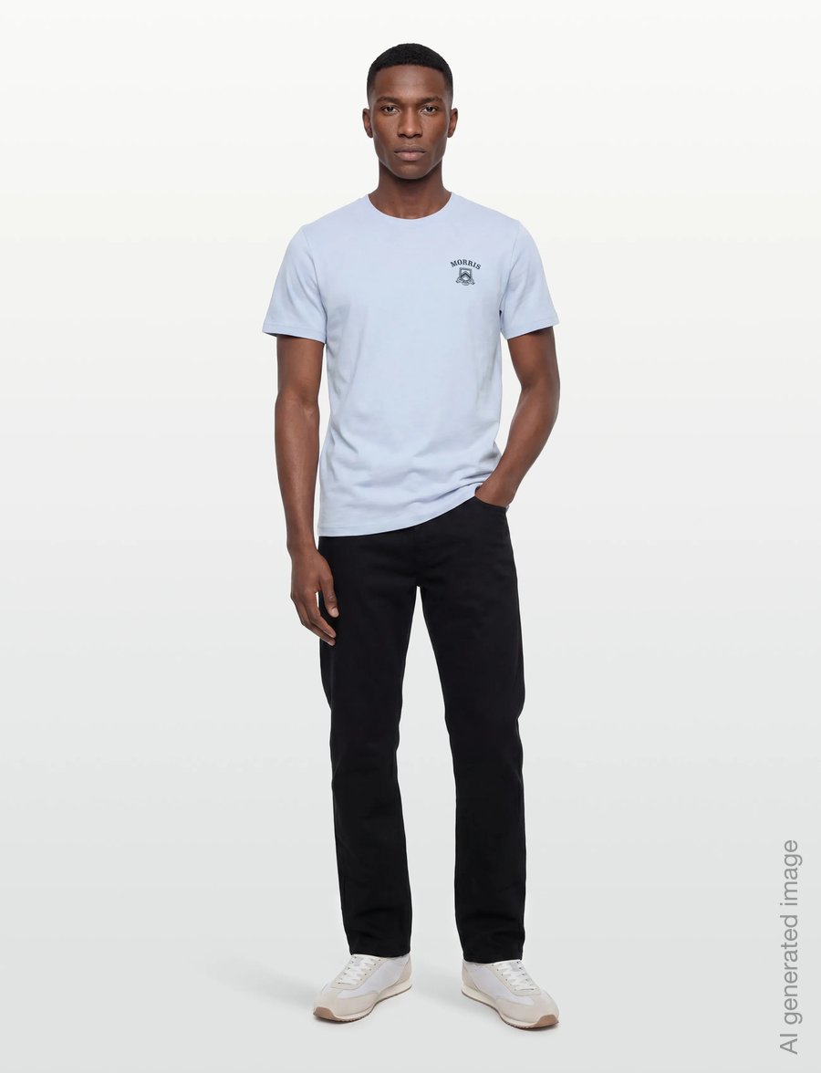 Morris - Morris Jersey Tee - short-sleeved t-shirts - light blue - 0