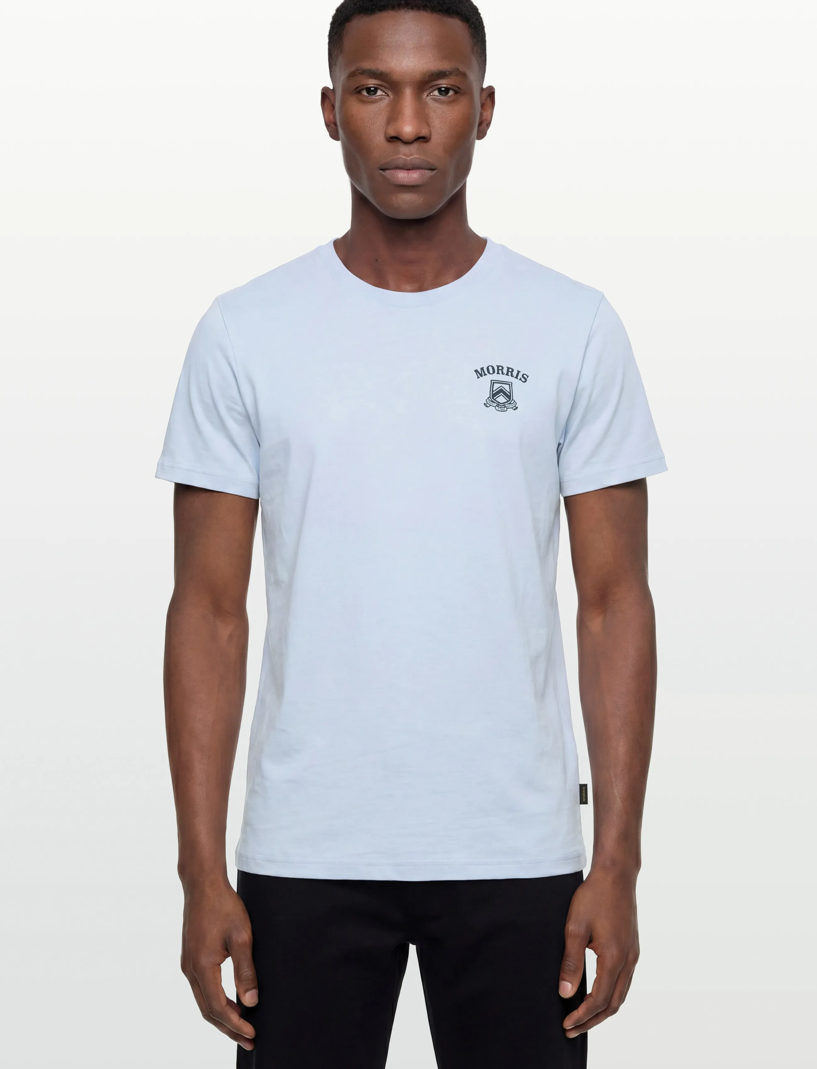 Morris - Morris Jersey Tee - kortärmade t-shirts - light blue - 3