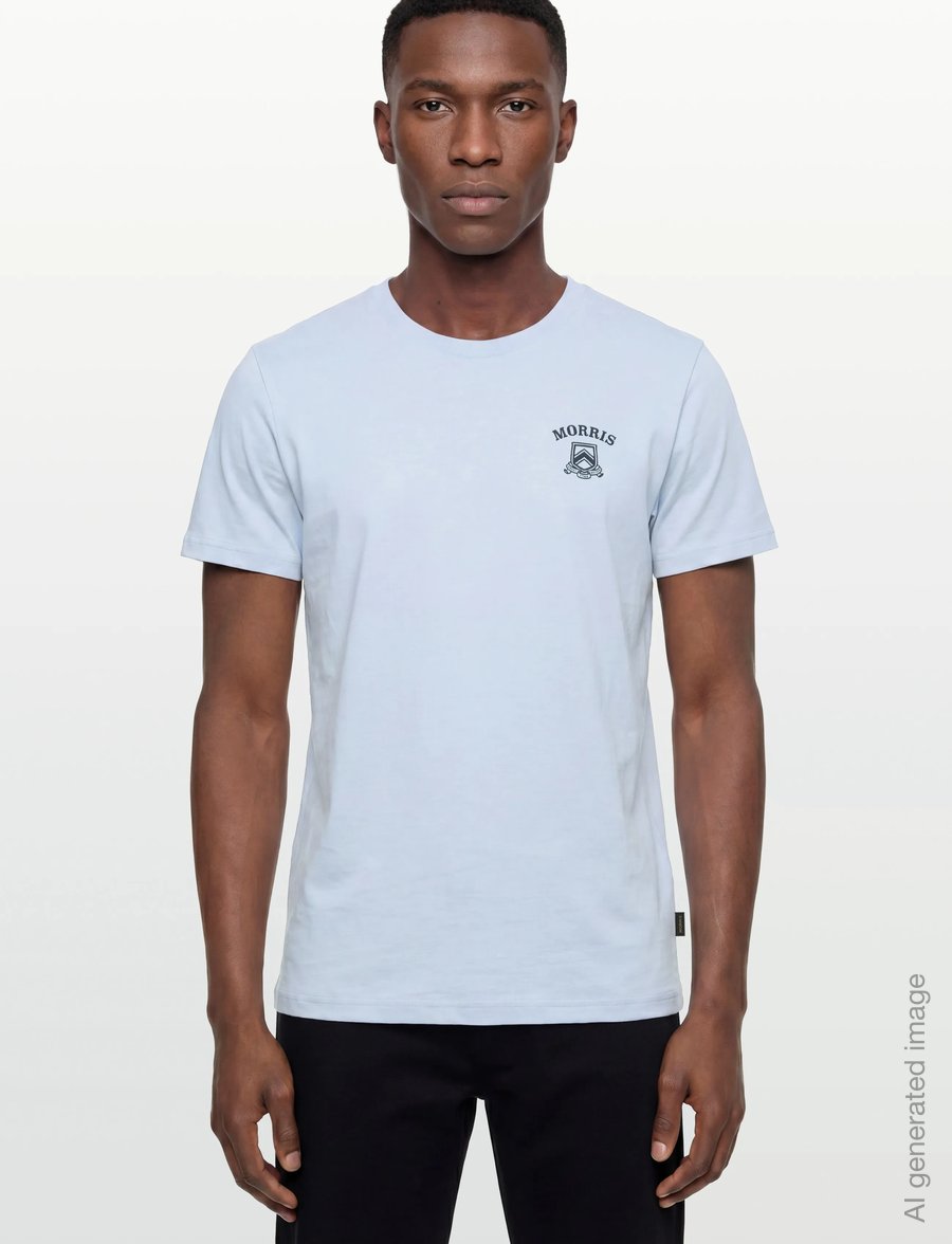 Morris - Morris Jersey Tee - short-sleeved t-shirts - light blue - 3