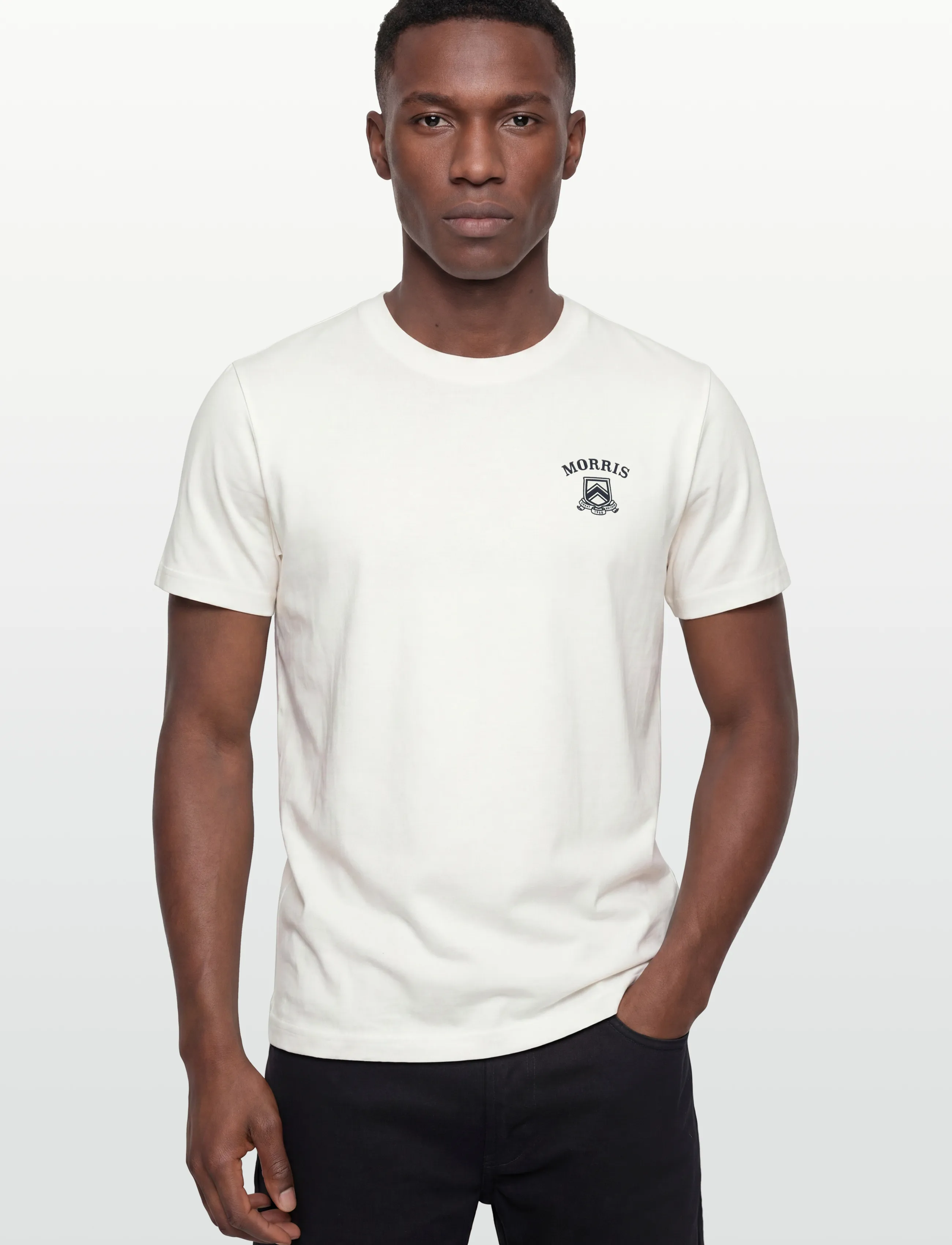 Morris - Morris Jersey Tee - kurzärmelige - off white - 3