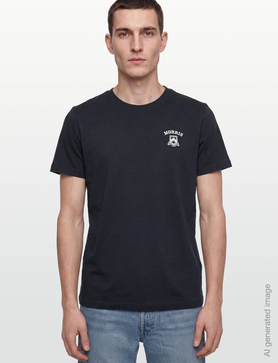 Morris - Morris Jersey Tee - kurzärmelige t-shirts - old blue - 3