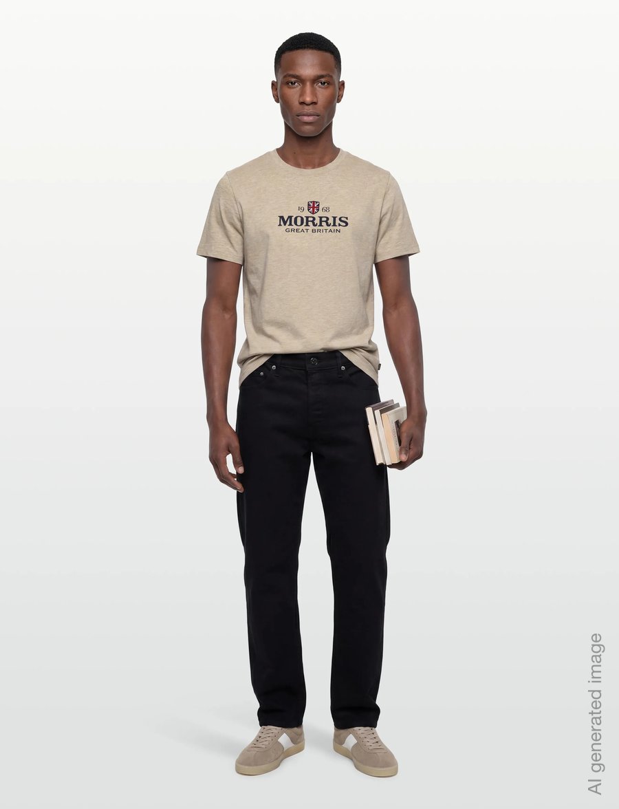 Morris - Britain Jersey Tee - kortärmade t-shirts - khaki - 0