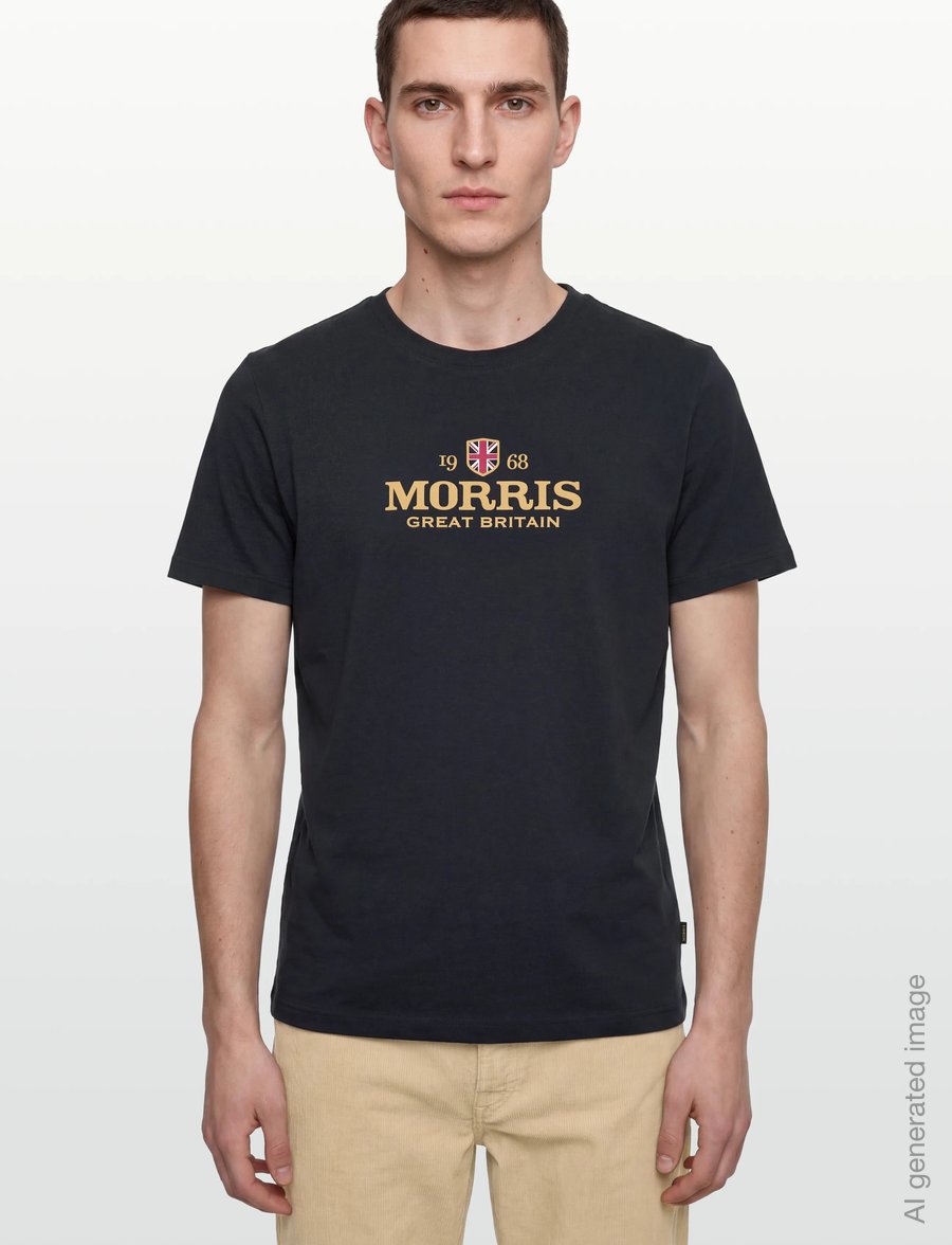 Morris - Britain Jersey Tee - short-sleeved t-shirts - old blue - 3