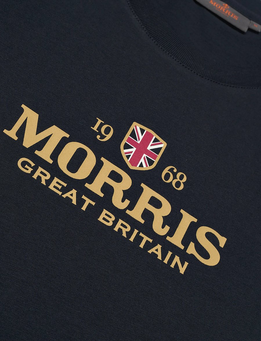 Morris - Britain Jersey Tee - short-sleeved t-shirts - old blue - 5