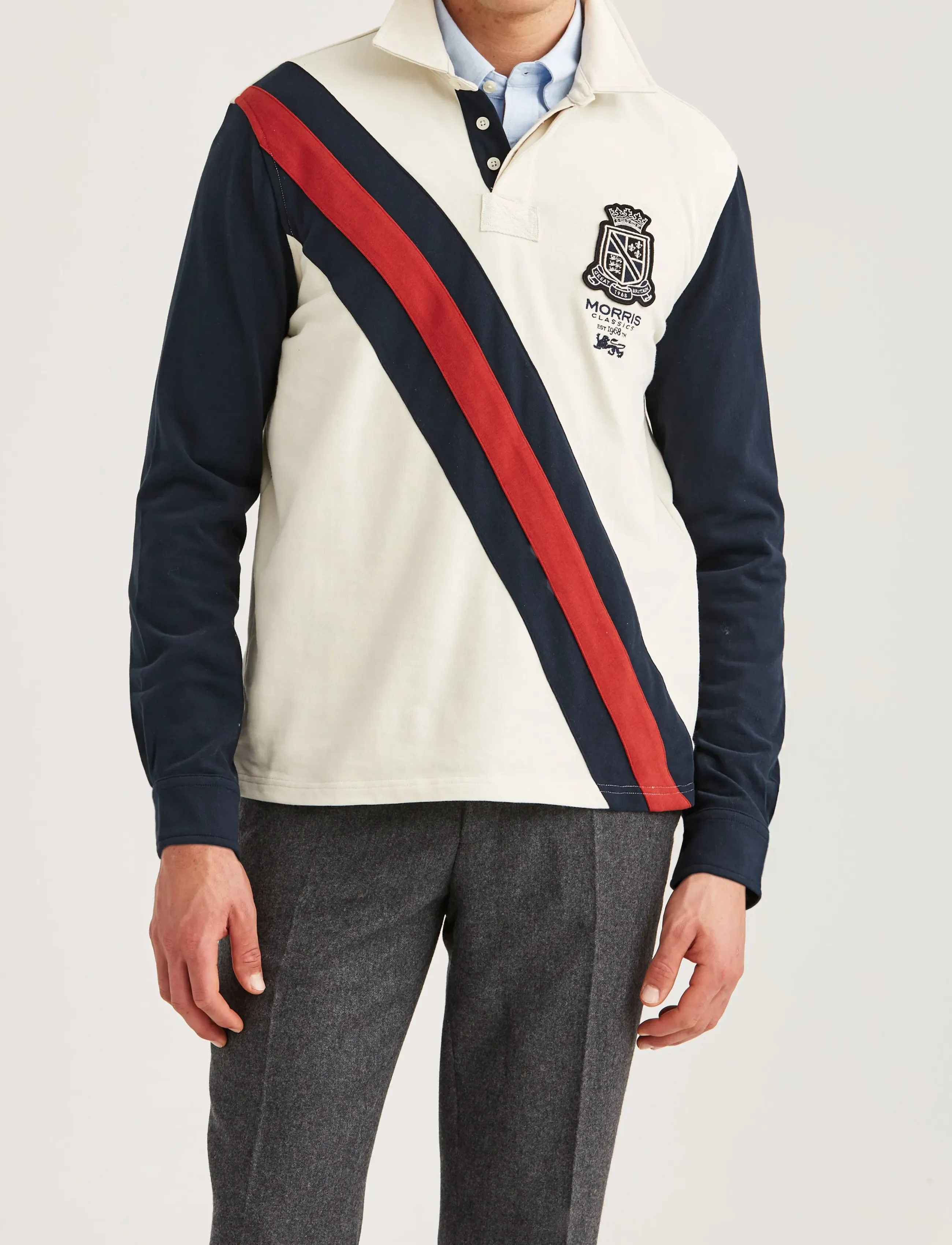 Morris Edward Rugger, L, Cream, Poloer > Langærmede, Herre