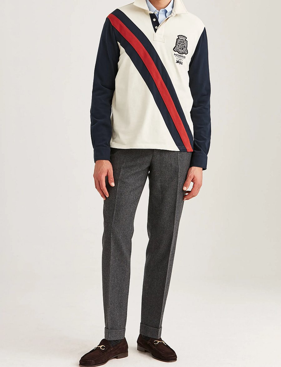 Morris - Edward Rugger - langærmede poloer - off white - 3