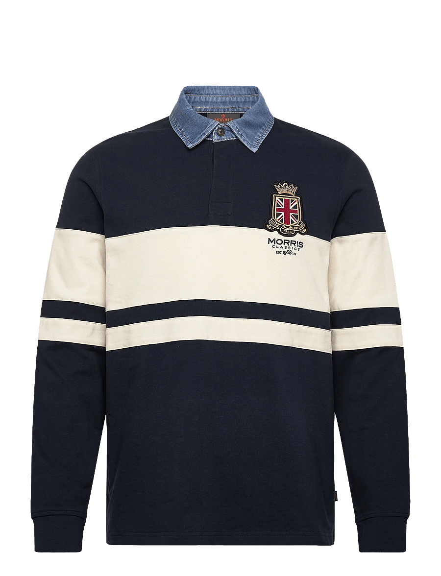 Morris - Weston Rugger - lange mouwen - old blue - 1