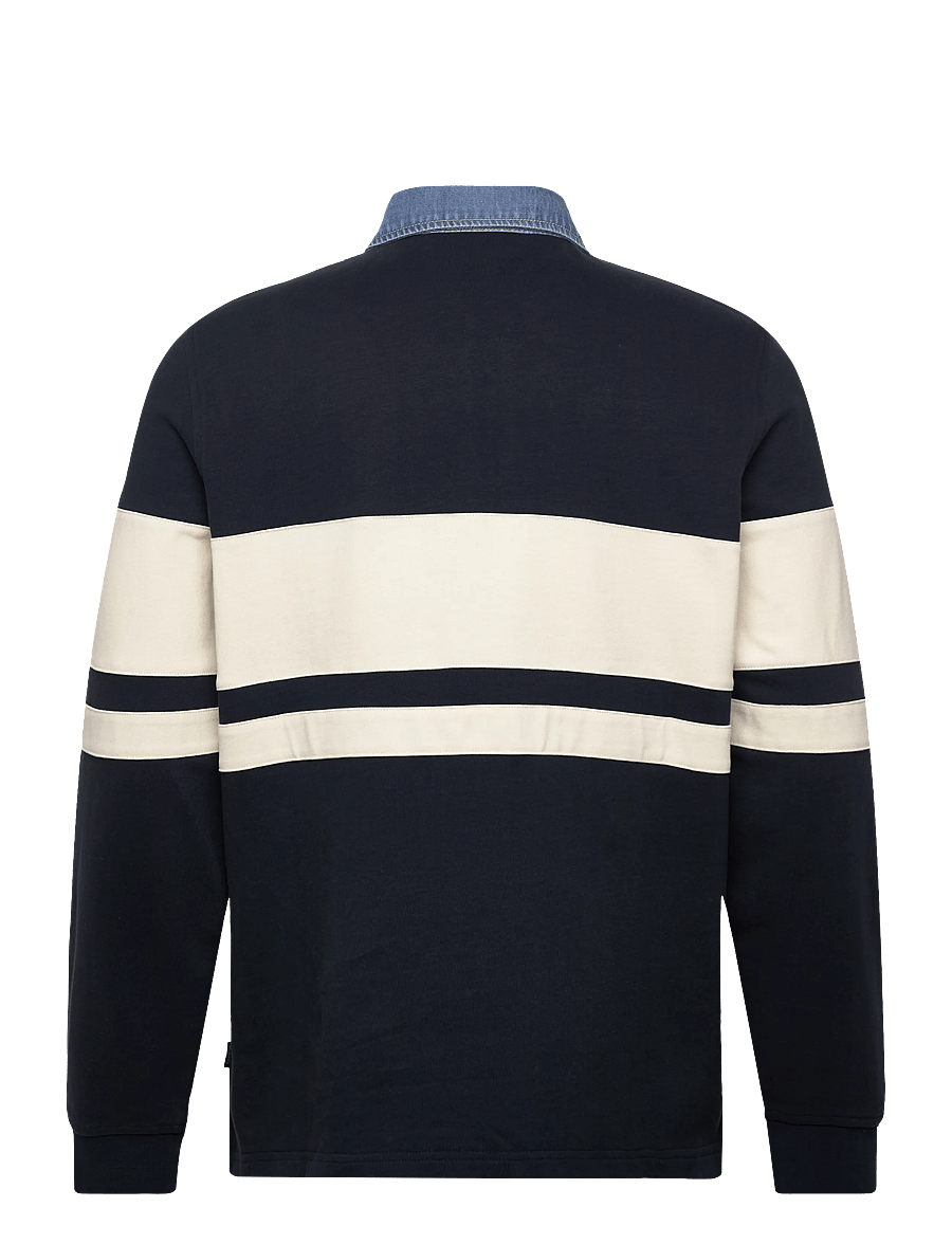Morris - Weston Rugger - lange mouwen - old blue - 2