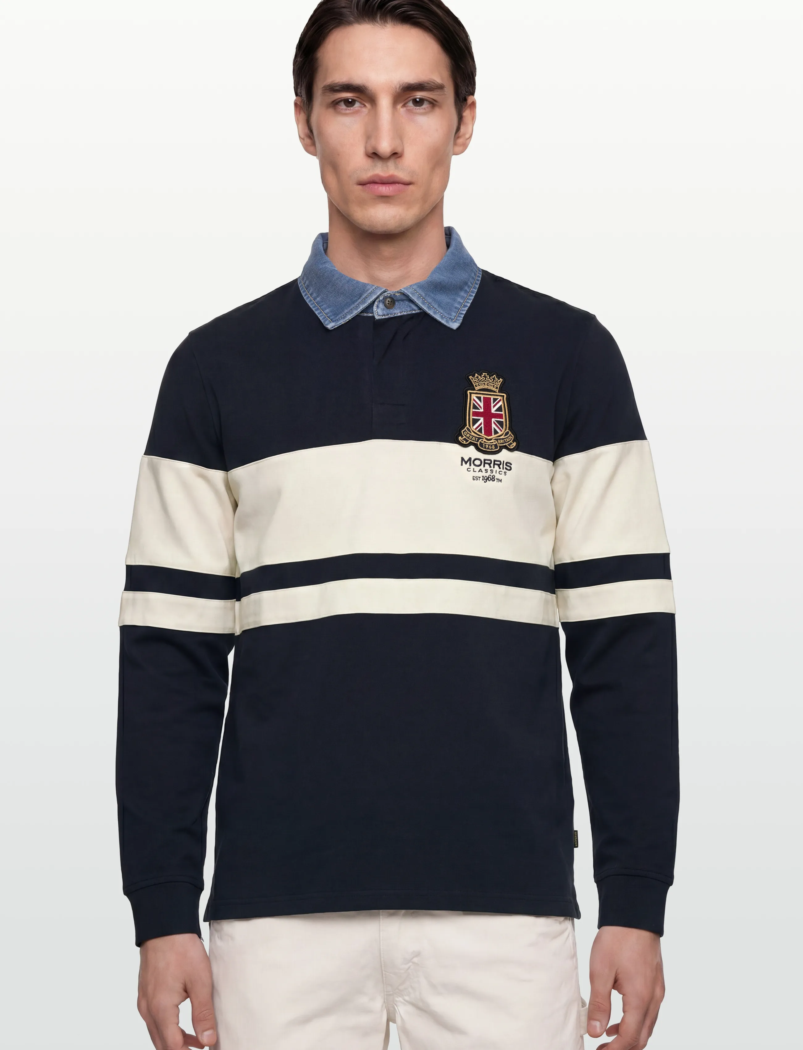 Morris - Weston Rugger - langerma pólóbolir - old blue - 3