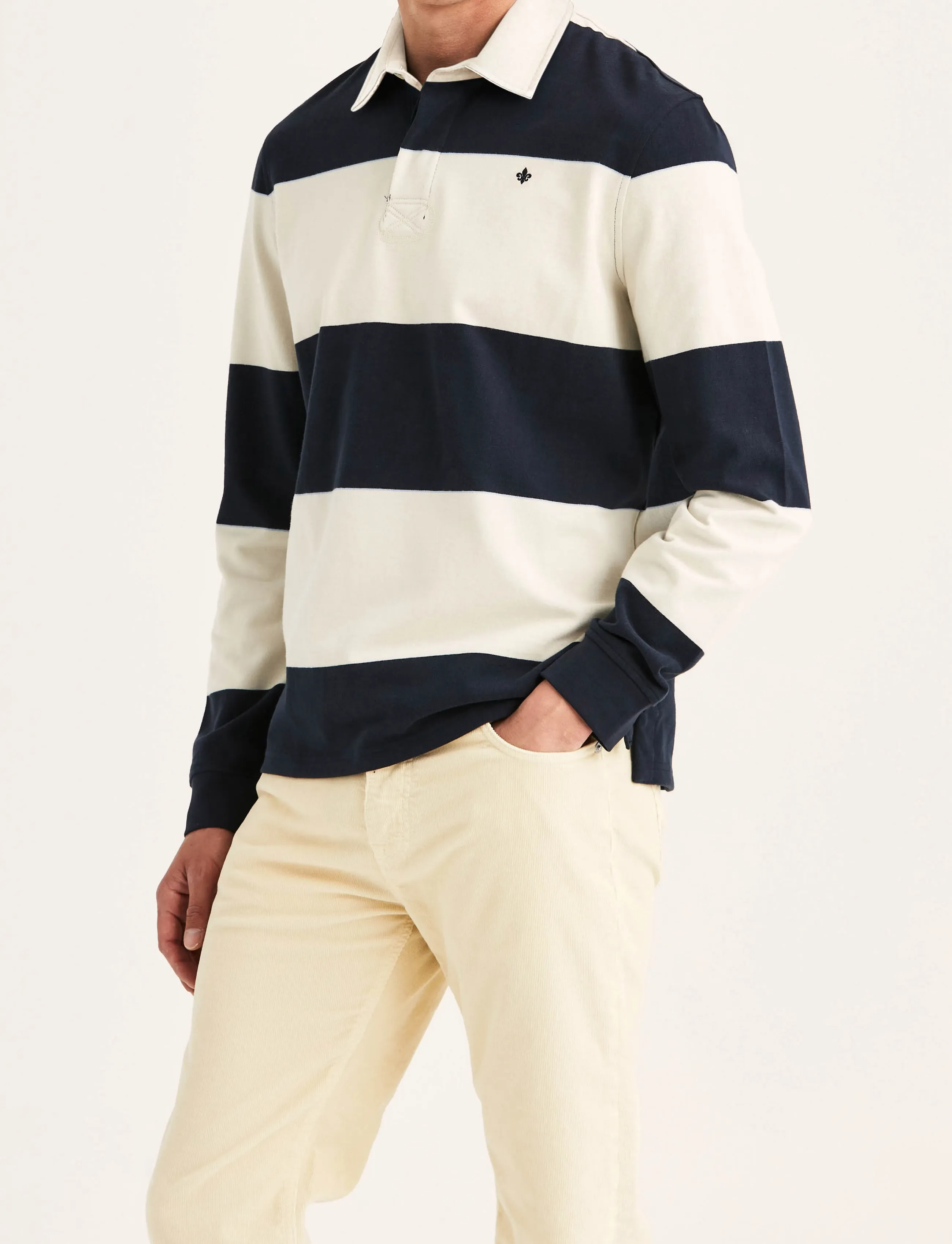 Morris Graham Rugger - Langärmlige Strick-Polohemden - NAVY / navy