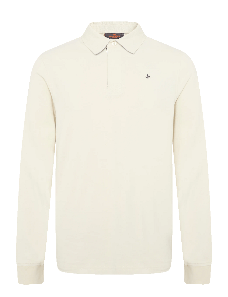 Morris - Graham Rugger - långärmade stickade pikétröjor - off white - 1