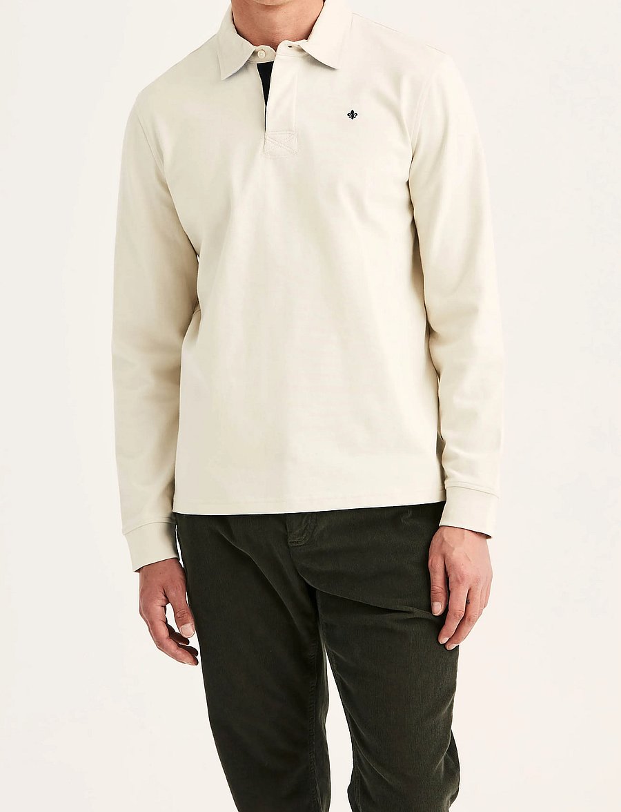 Morris - Graham Rugger - långärmade stickade pikétröjor - off white - 3