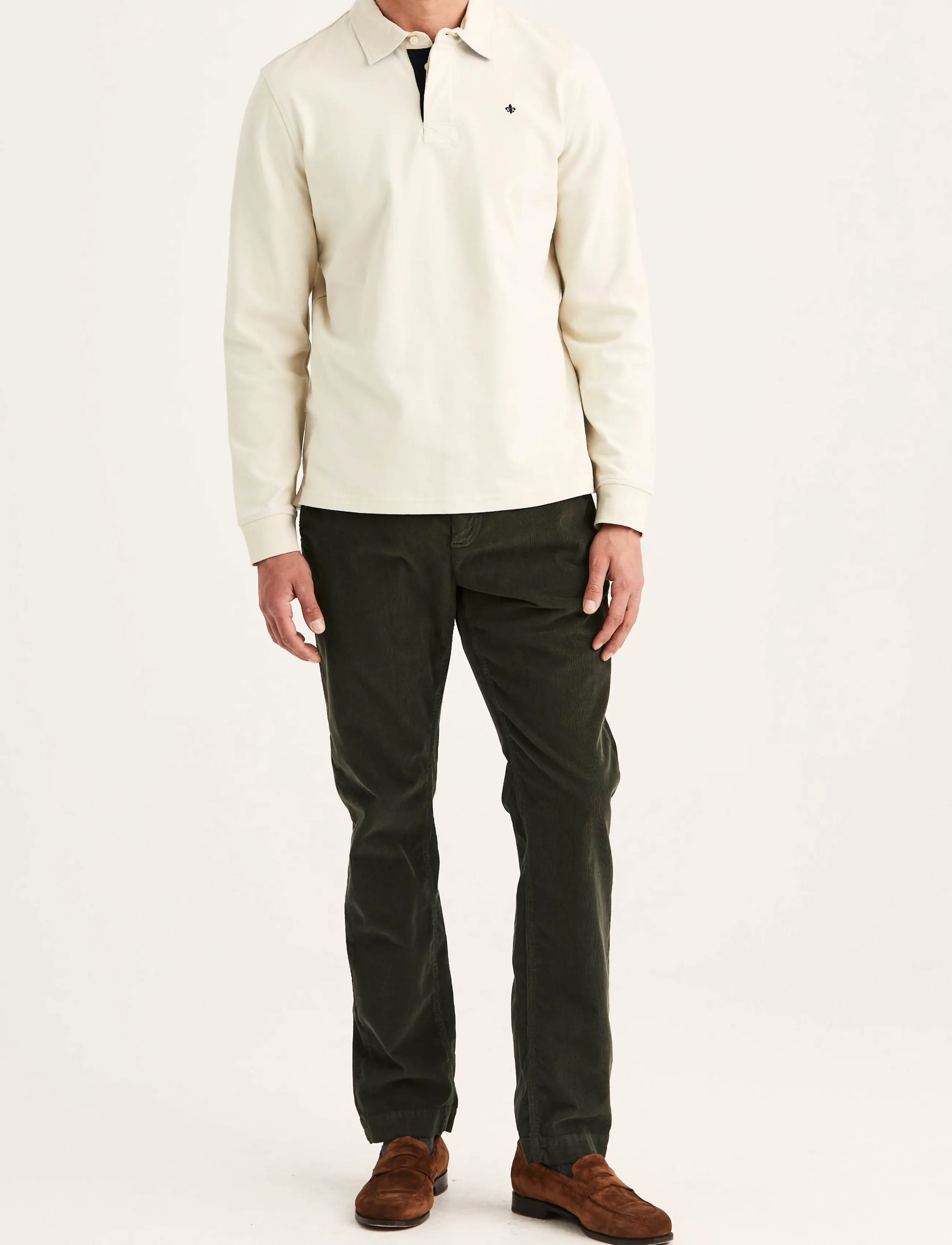 Morris - Graham Rugger - långärmade stickade pikétröjor - off white - 4