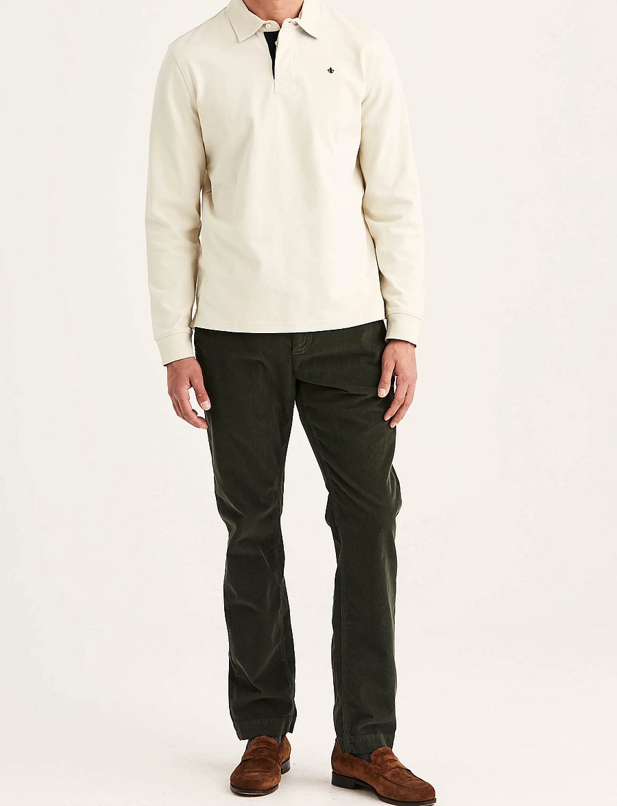 Morris - Graham Rugger - långärmade stickade pikétröjor - off white - 4