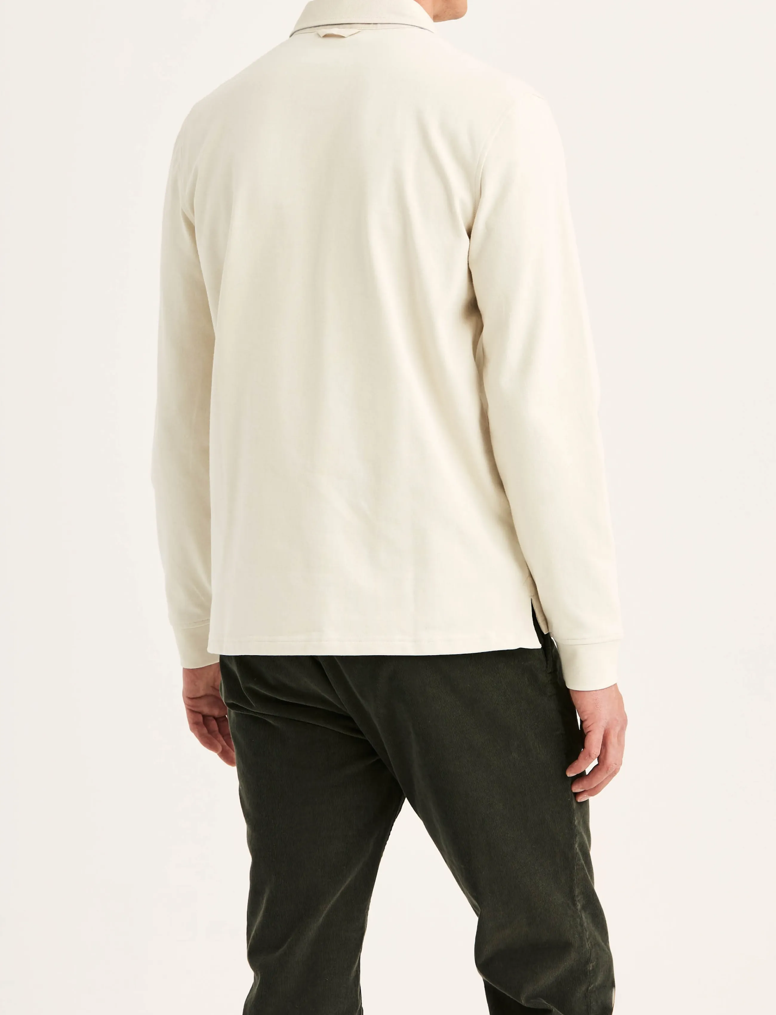 Morris - Graham Rugger - långärmade stickade pikétröjor - off white - 5