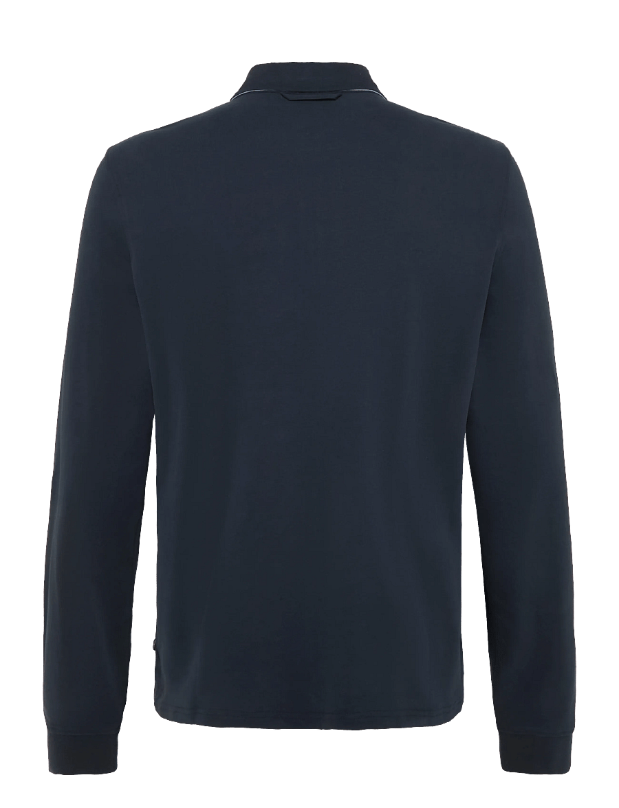 Morris - Graham Rugger - långärmade stickade pikétröjor - old blue - 2