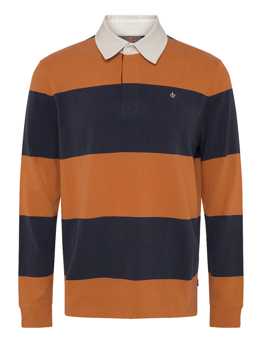 Morris - Graham Rugger - langärmelige strick-polohemden - orange - 1