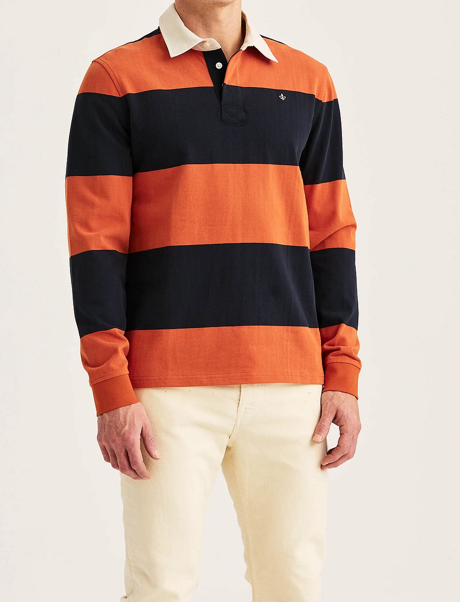 Morris - Graham Rugger - langärmelige strick-polohemden - orange - 0