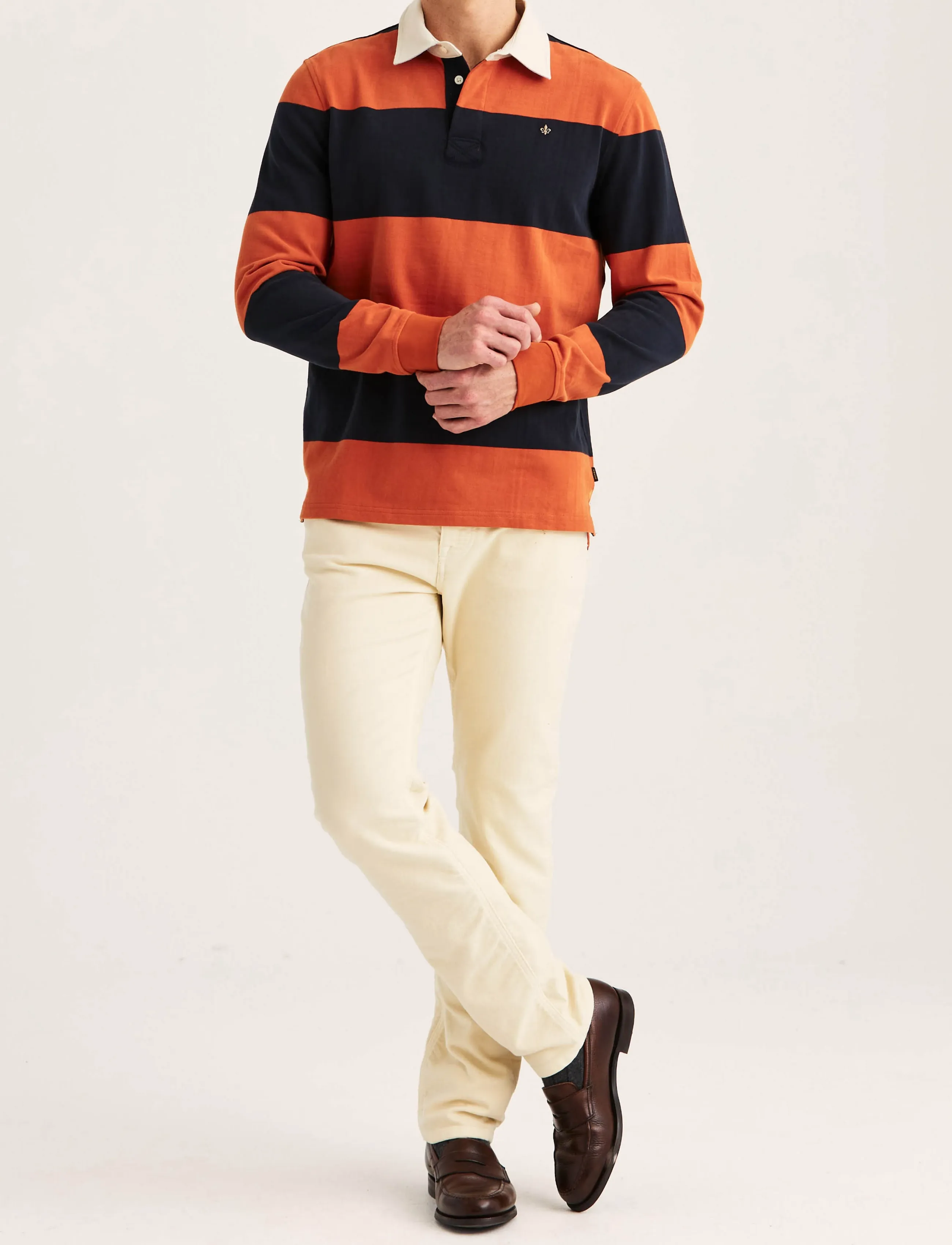 Morris - Graham Rugger - langärmelige strick-polohemden - orange - 3
