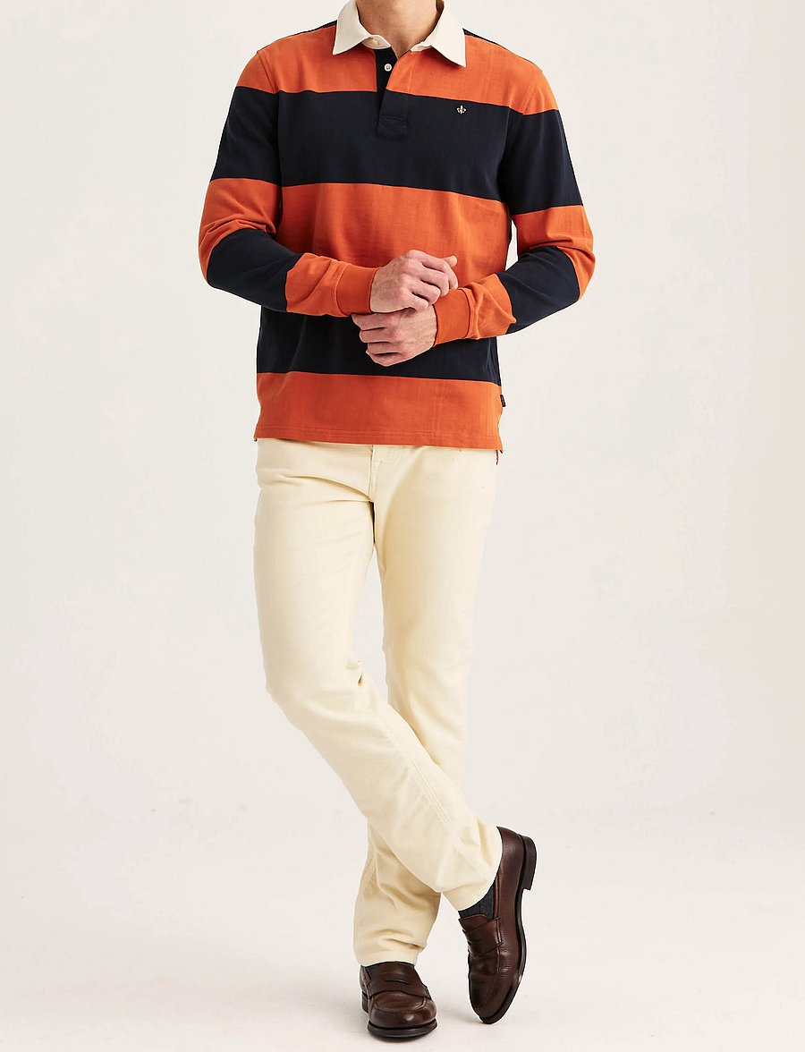 Morris - Graham Rugger - langärmelige strick-polohemden - orange - 3