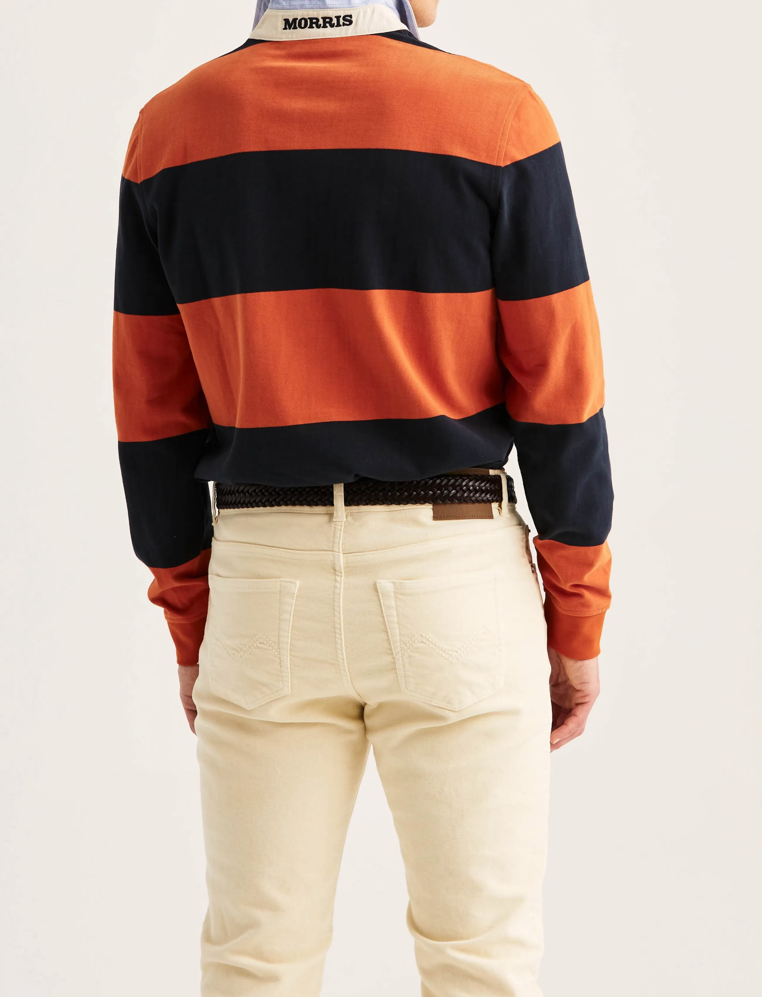 Morris - Graham Rugger - langärmelige strick-polohemden - orange - 4