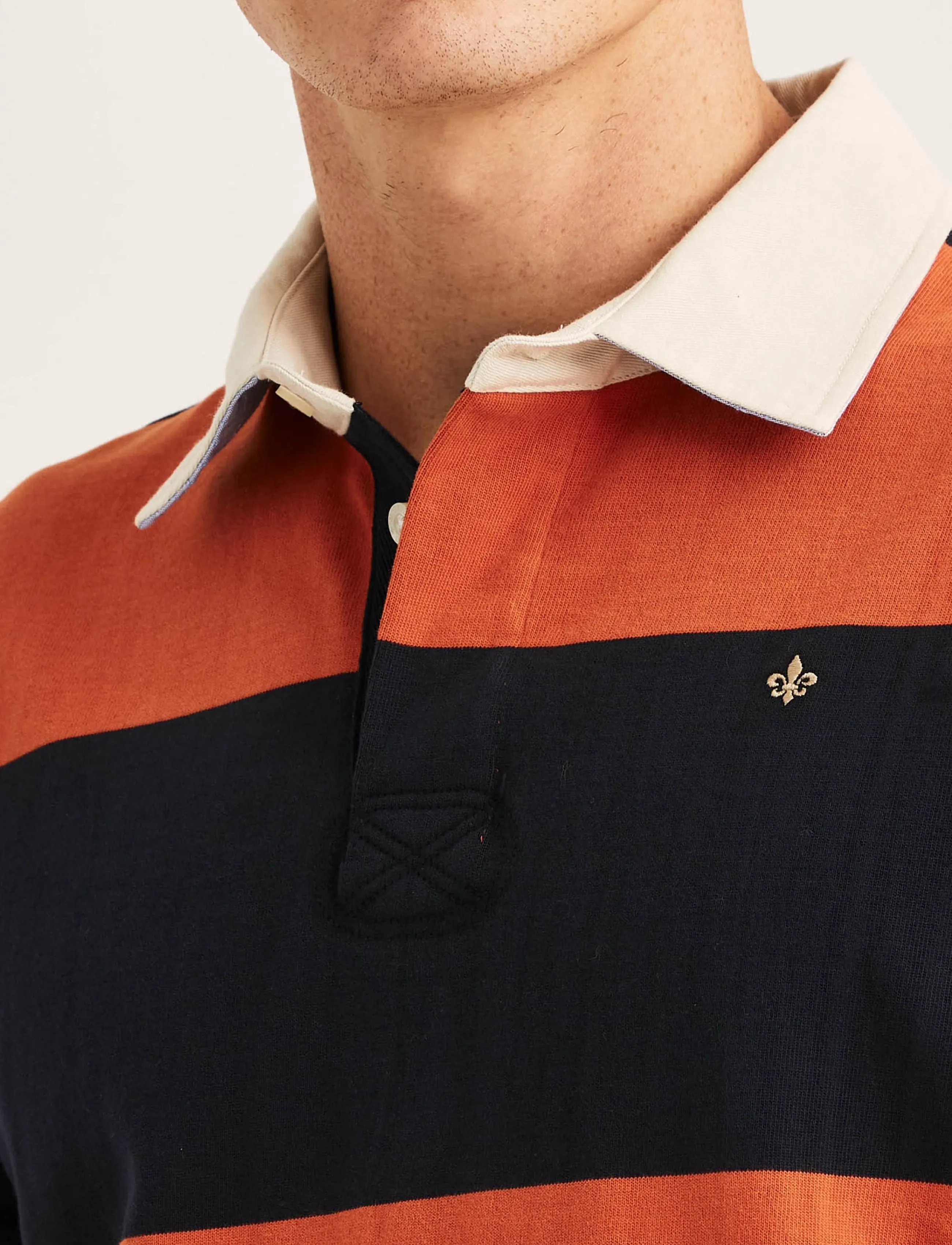 Morris - Graham Rugger - langärmelige strick-polohemden - orange - 5