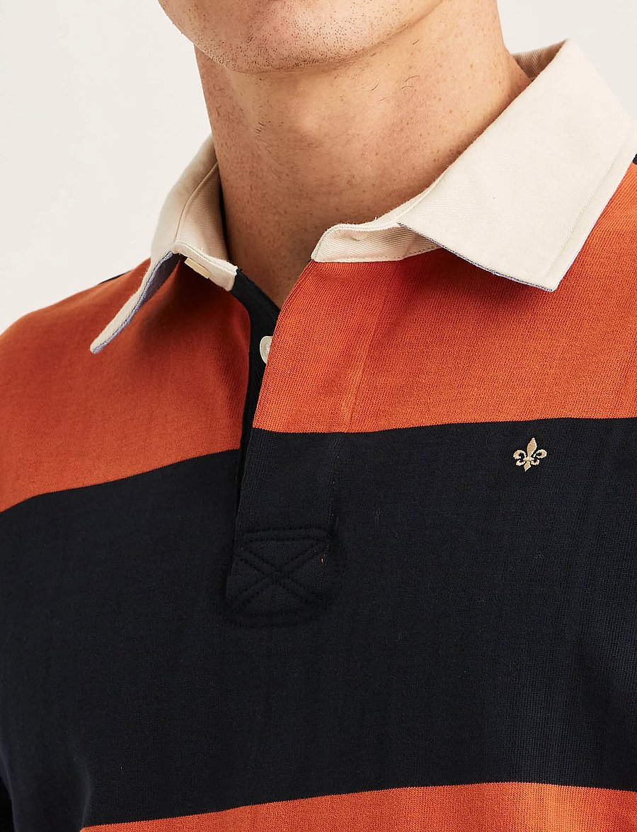 Morris - Graham Rugger - langärmelige strick-polohemden - orange - 5