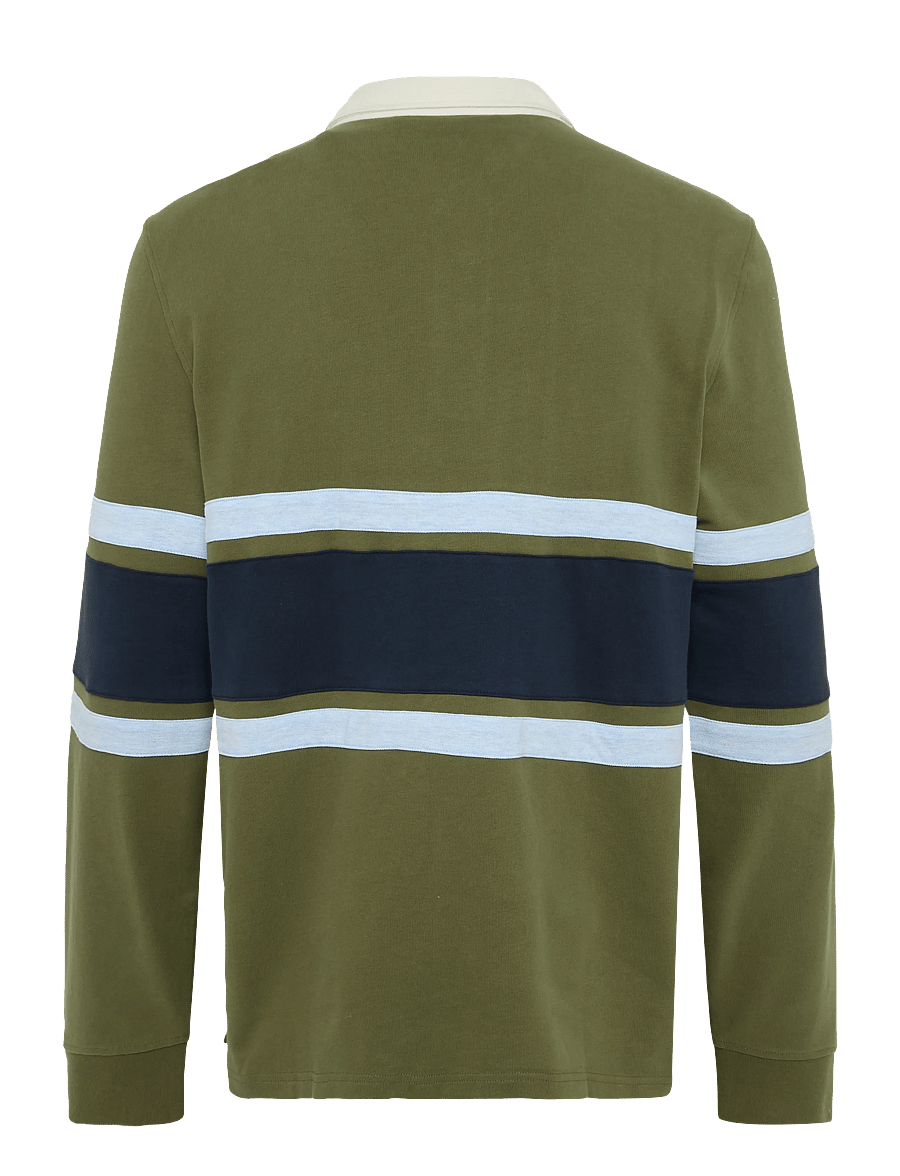 Morris - Harold Rugger - långärmade stickade pikétröjor - olive - 2