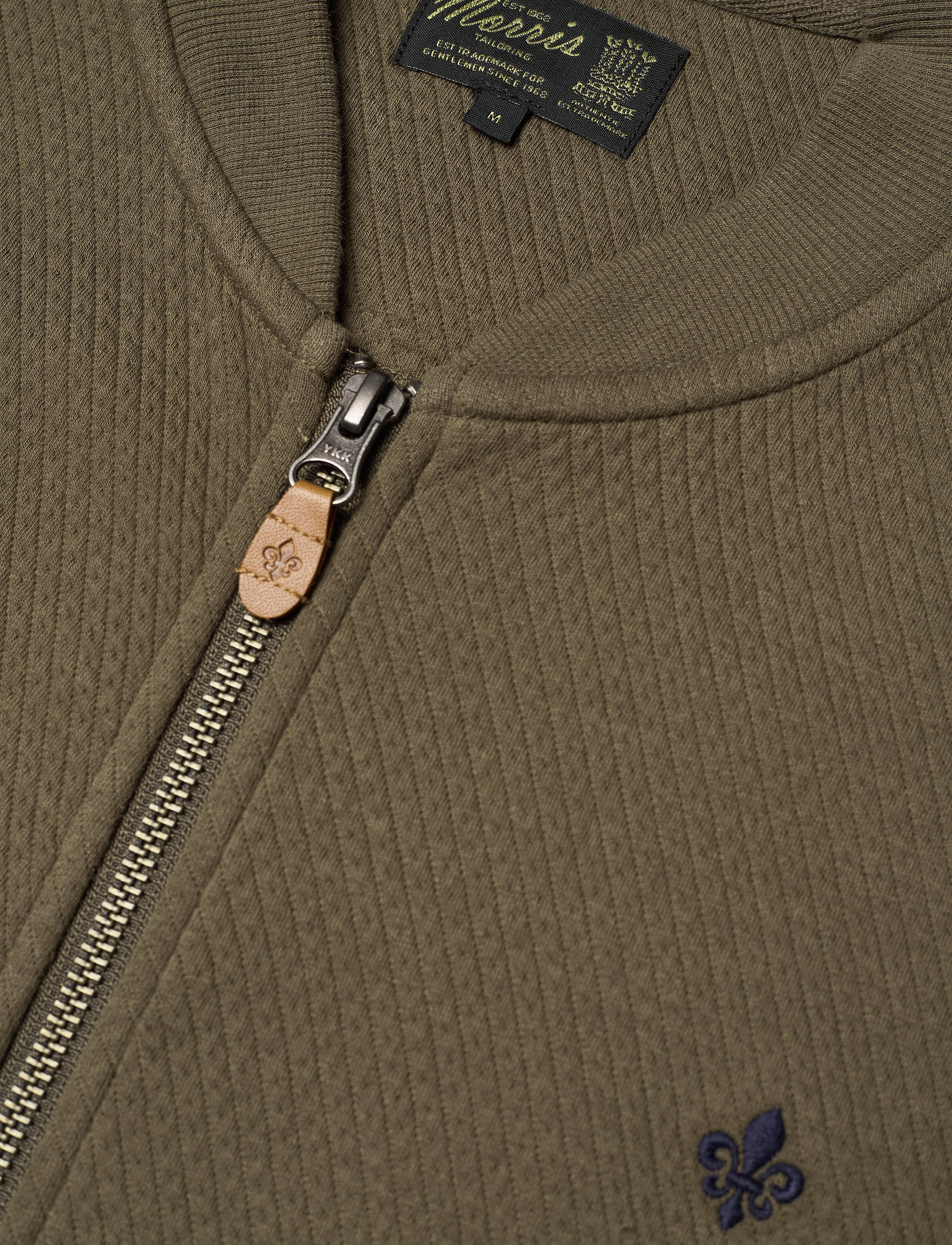 Morris - Redford Zip Cardigan - olive - 2