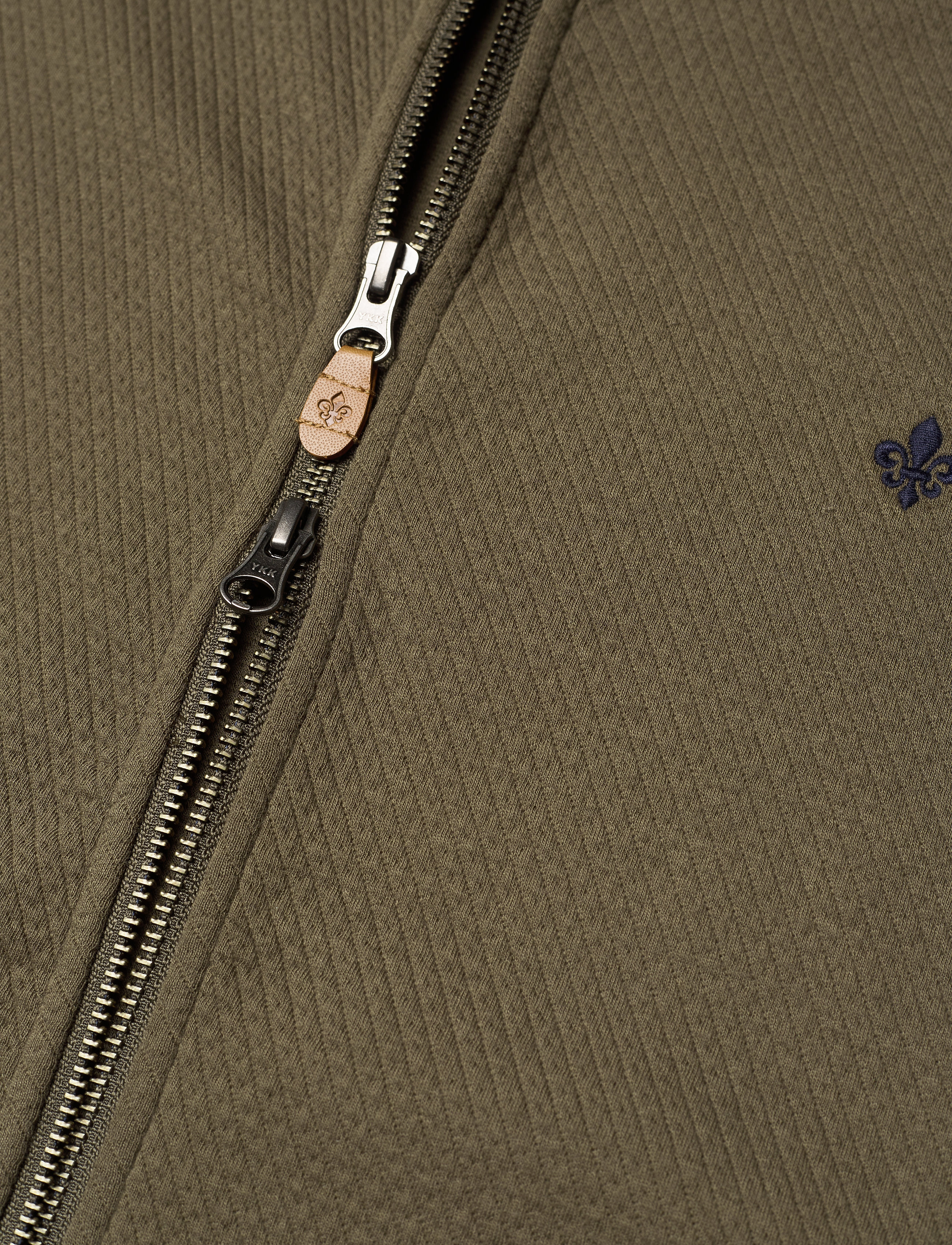 Morris - Redford Zip Cardigan - olive - 4