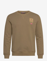 Morris - Trenton Sweatshirt - sportiska stila džemperi - olive - 0