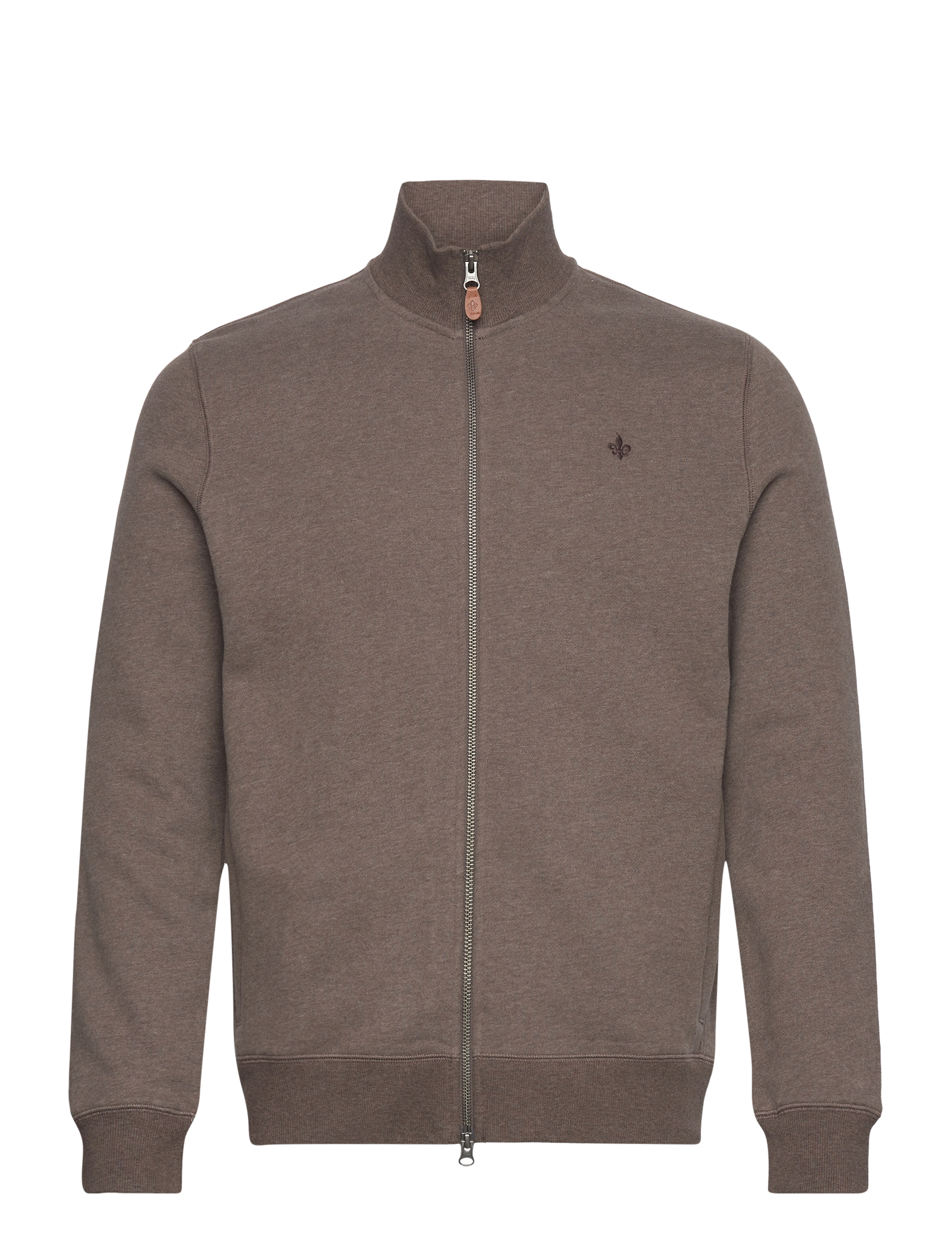 Warren Zip Cardigan - BROWN