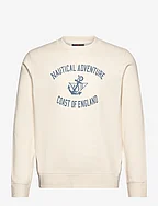 Navy Sweatshirt - OFF WHITE