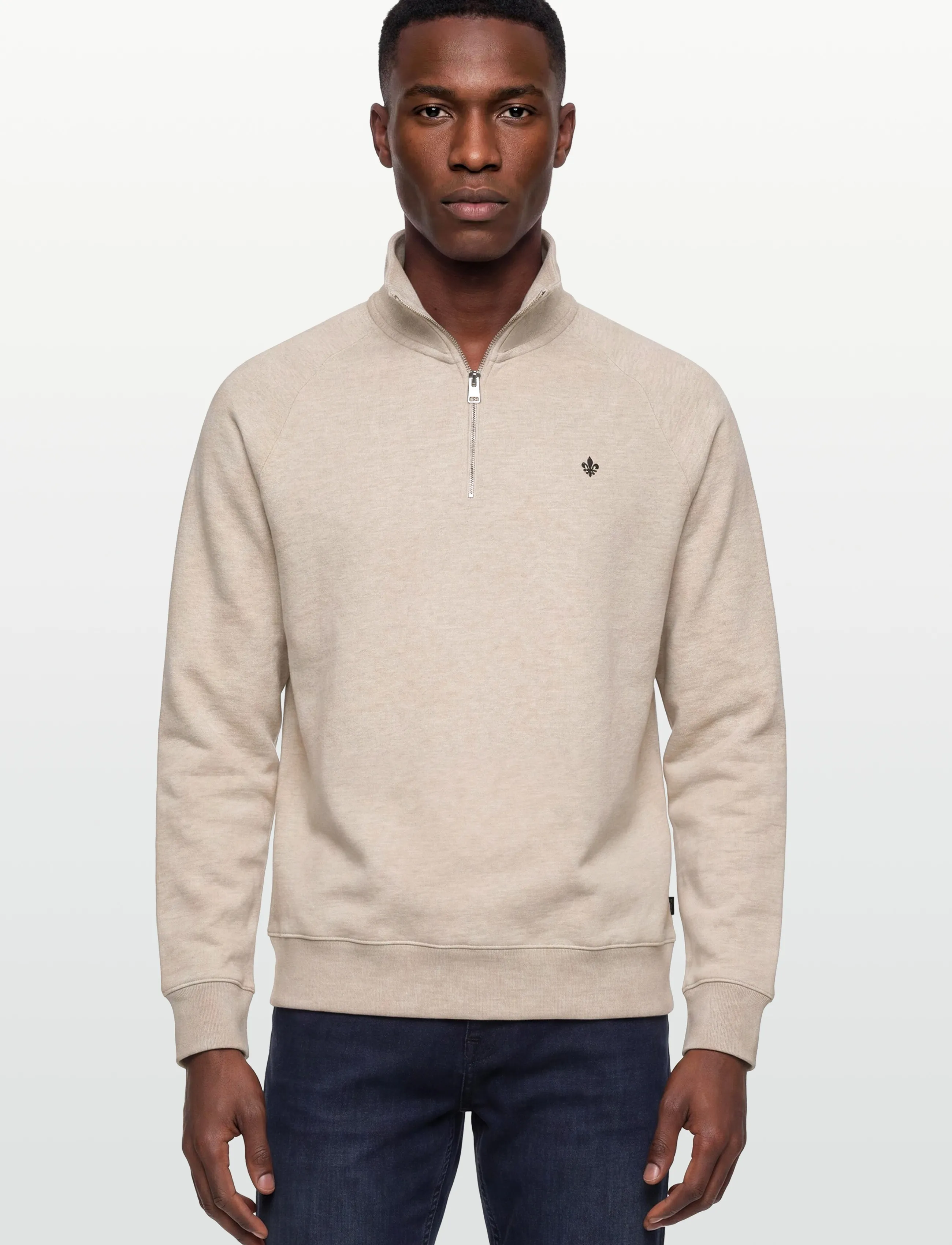 Morris - Maryon Half Zip Sweatshirt - sweatshirts - khaki - 3