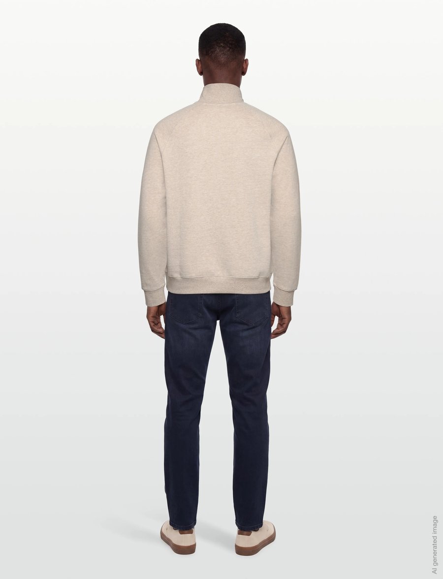 Morris - Maryon Half Zip Sweatshirt - sweatshirts - khaki - 4