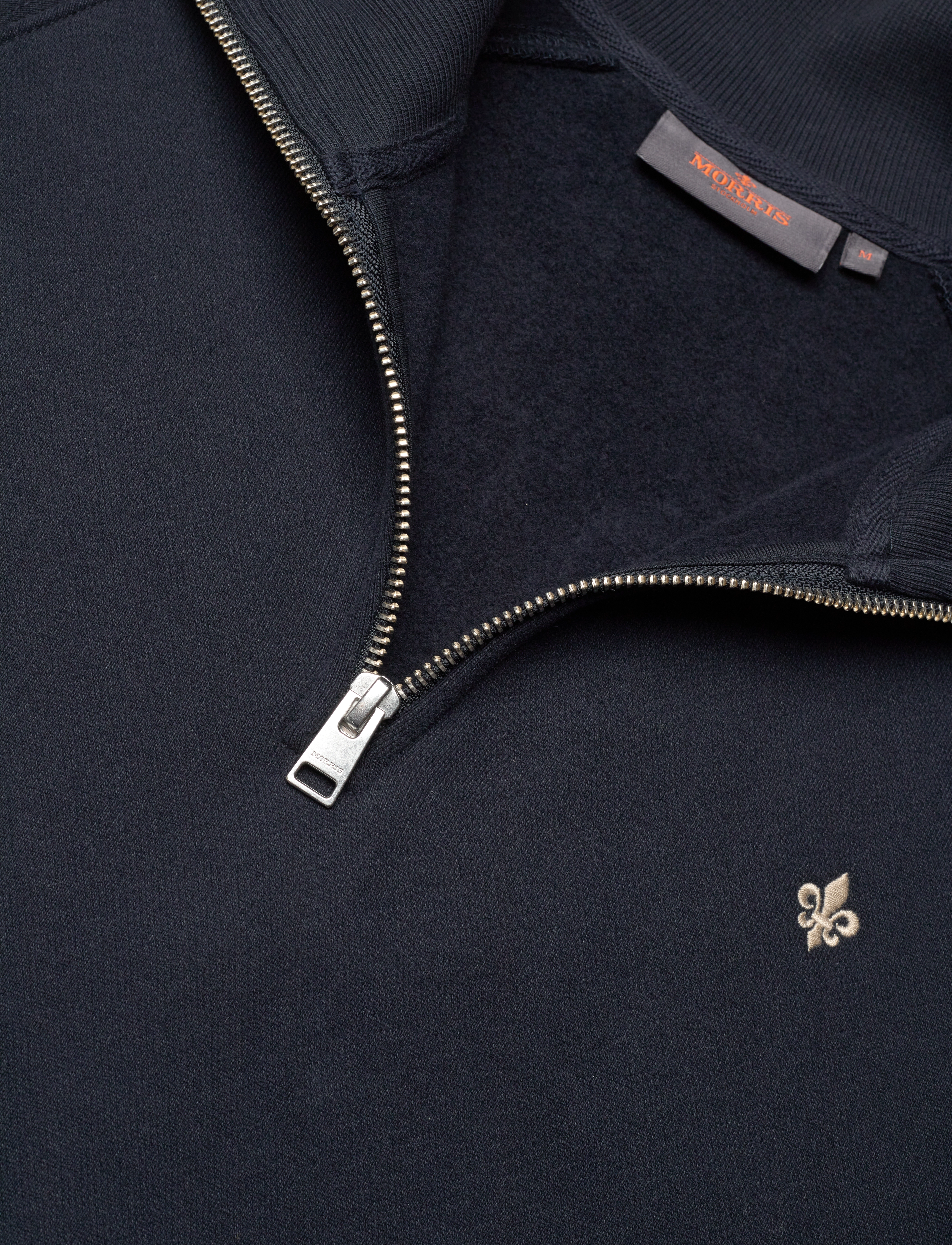 Morris - Maryon Half Zip Sweatshirt - sweatshirts - old blue - 2