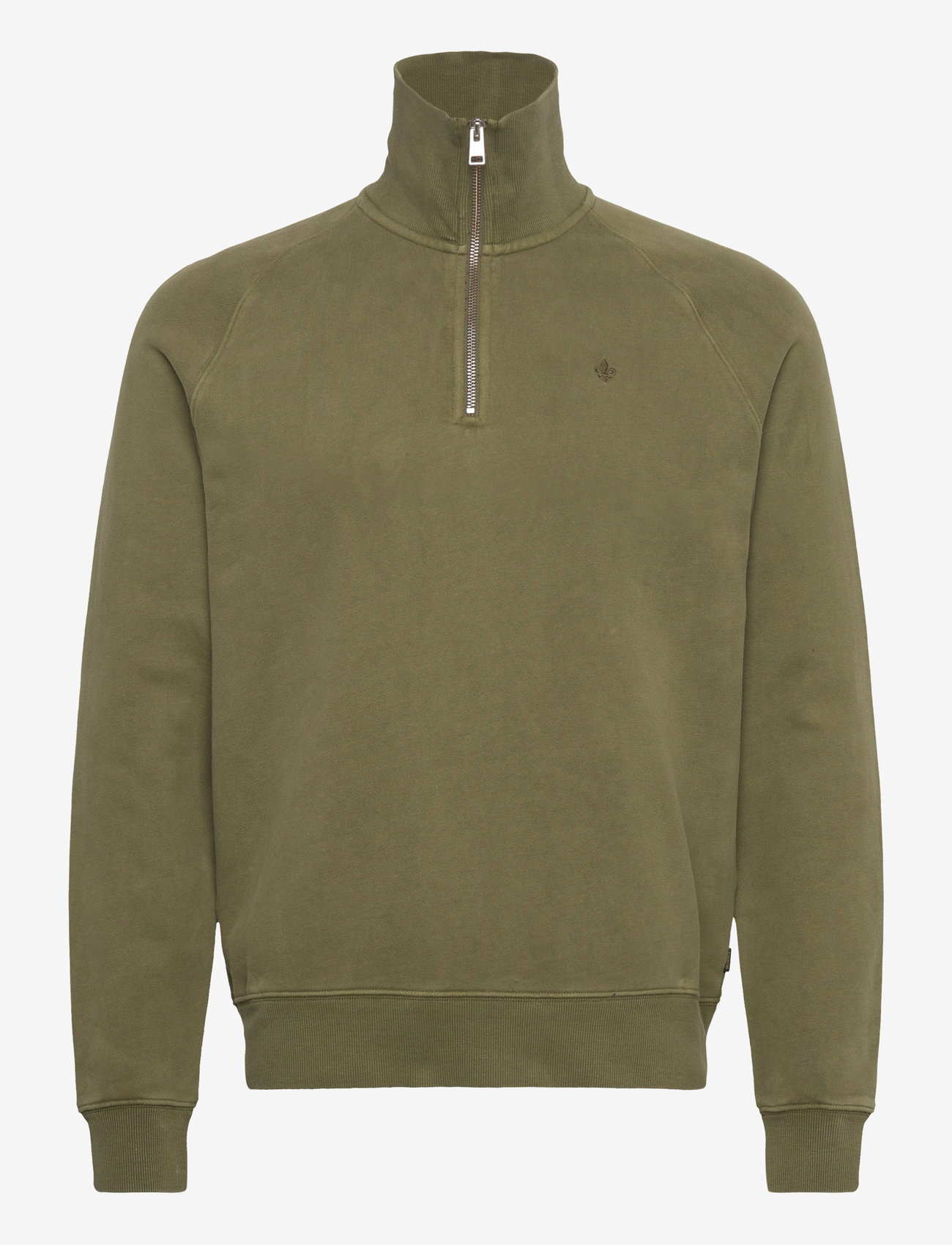 Morris - Maryon Half Zip Washed Sweatshirt - osta olukorra järgi - olive - 0